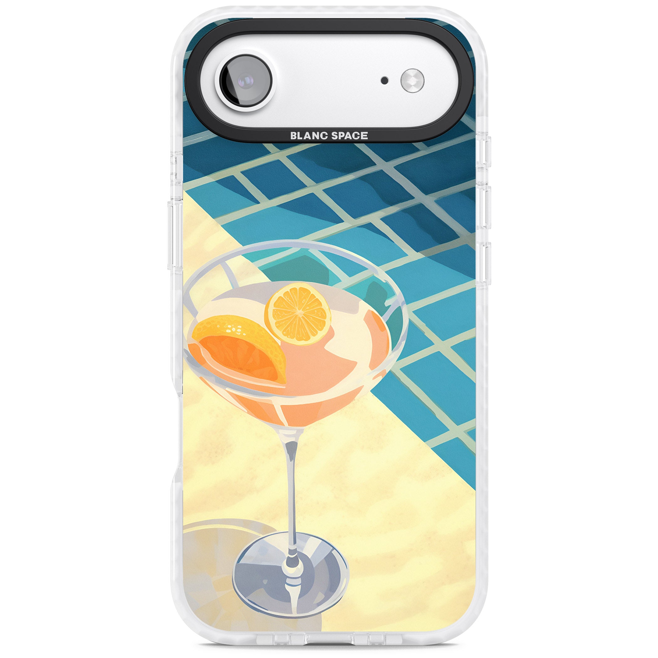 Poolside Citrus Cocktail iPhone 17 Air Impact Pro Clear Phone Case