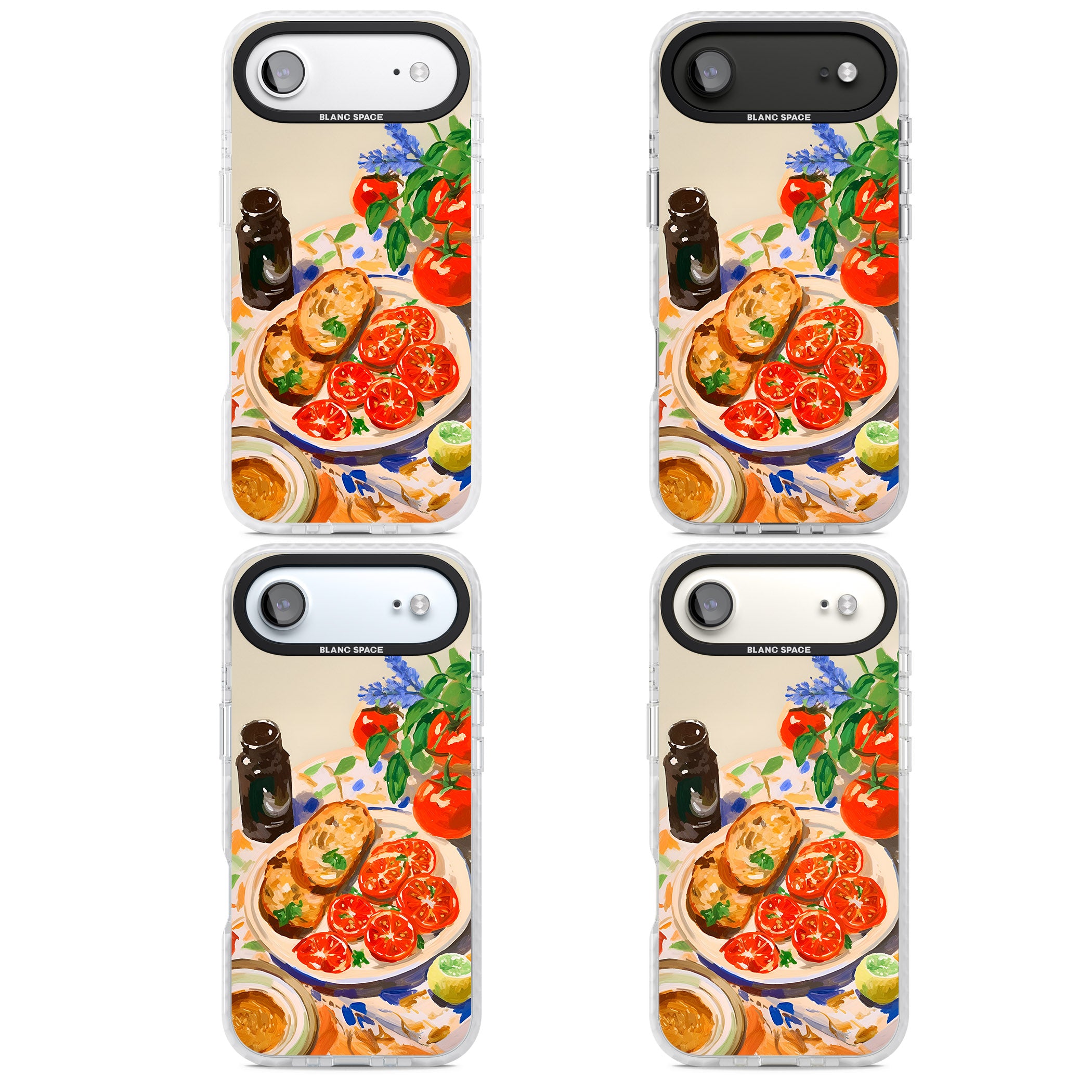 Bruschetta & Tomatoes iPhone 17 Air Impact Pro Clear Phone Case APT Impact Protection