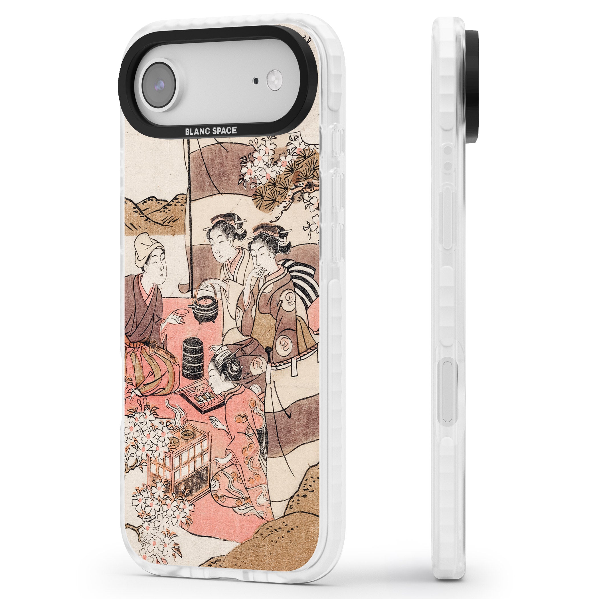 Japanese Afternoon Tea iPhone 17 Air Impact Pro Clear Phone Case Side Profile
