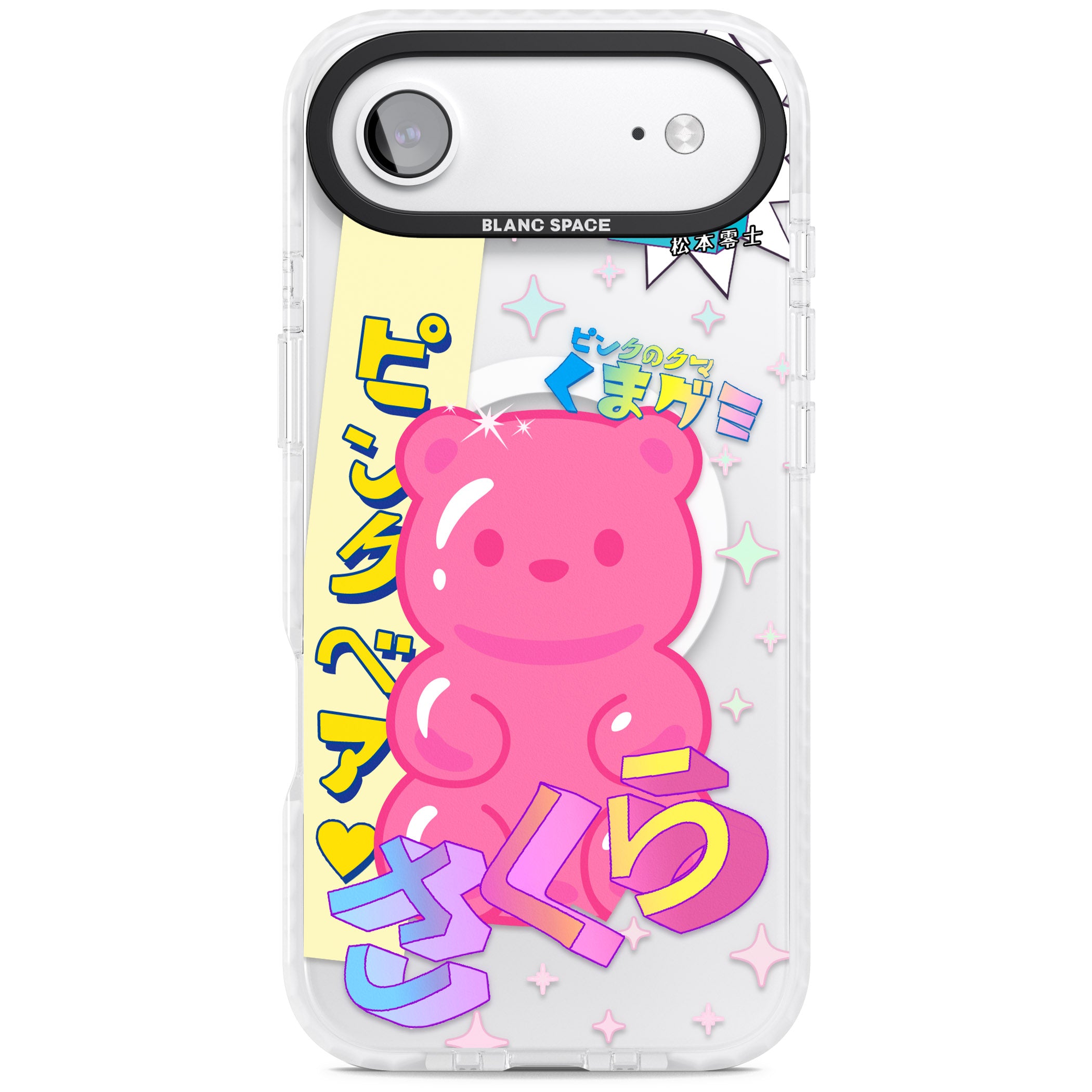Kawaii Pink Bear Collage iPhone 17 Air Impact Pro Clear Phone Case
