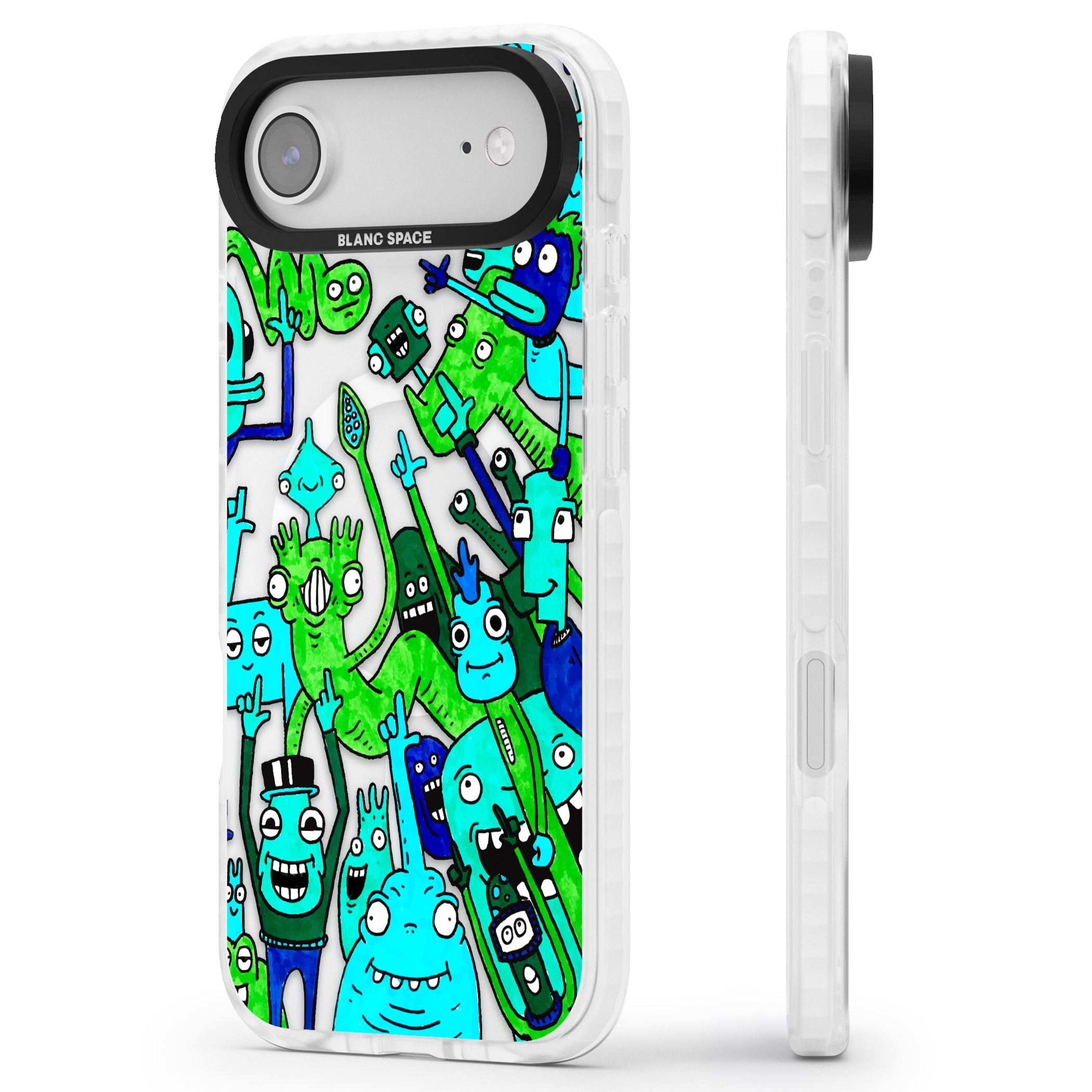 Don'T Point iPhone 17 Air Impact Pro Clear Phone Case Side Profile