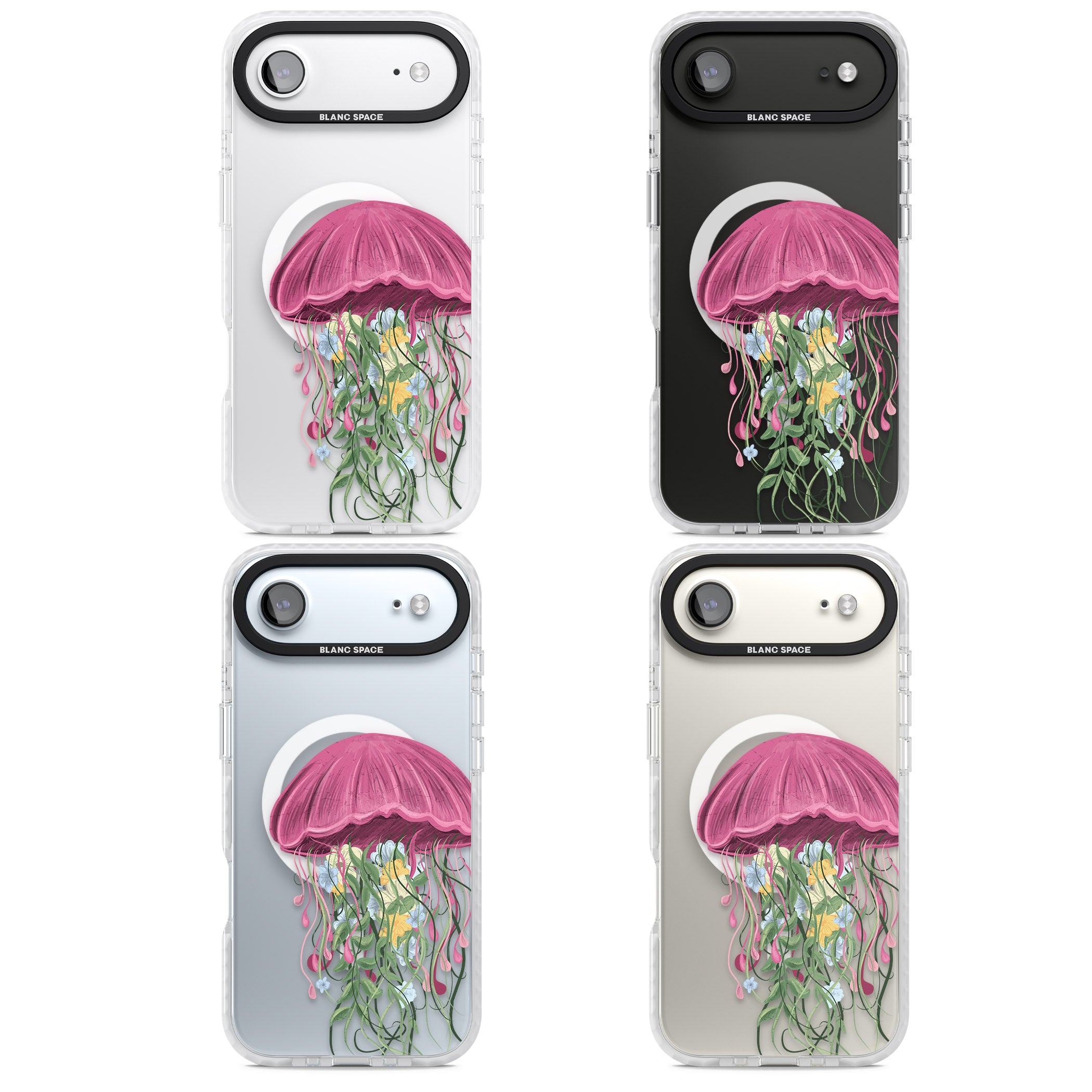 Botanical Jellyfish iPhone 17 Air Impact Pro Clear Phone Case APT Impact Protection