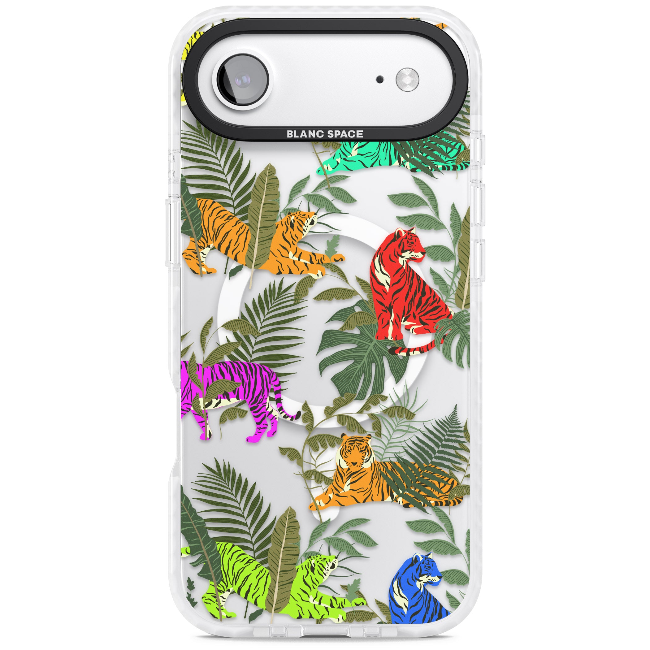 Colorful Jungle Tiger iPhone 17 Air Impact Pro Clear Phone Case