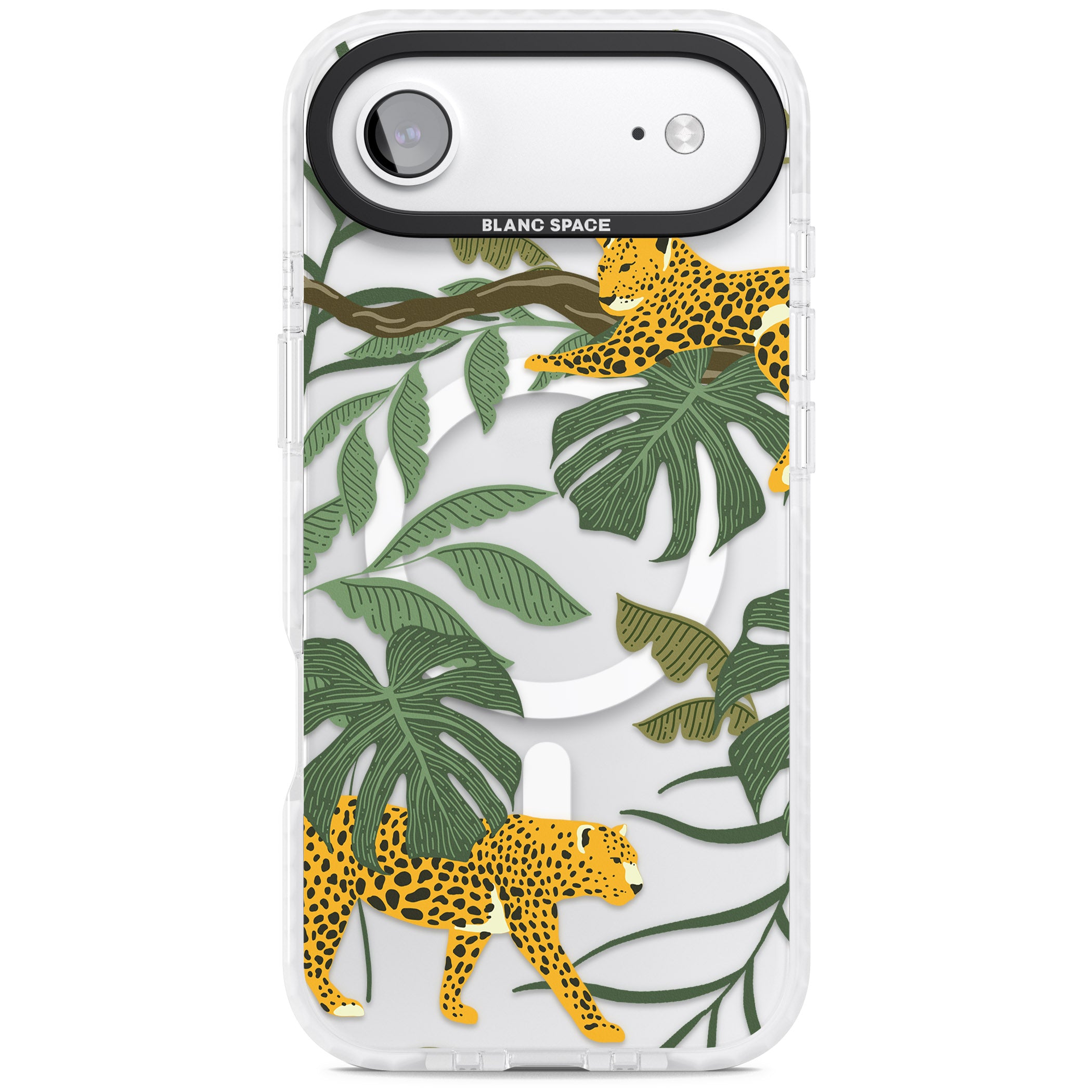 Jungle Cat Pattern iPhone 17 Air Impact Pro Clear Phone Case