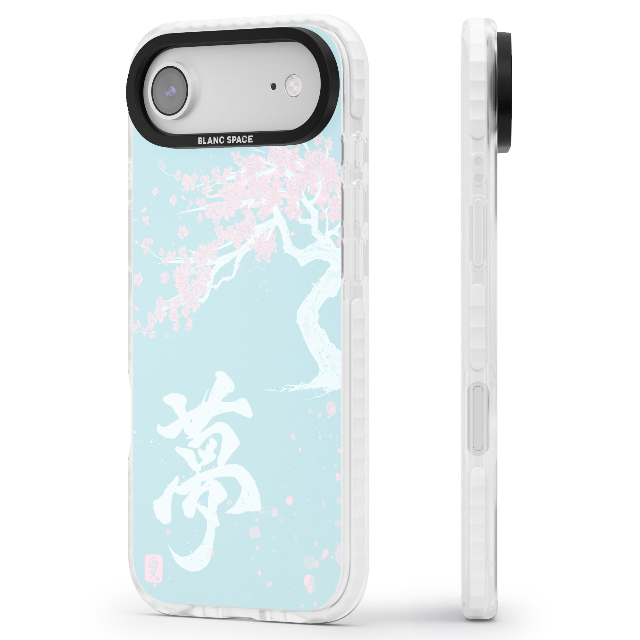 Dreams Cherry Blossom iPhone 17 Air Impact Pro Clear Phone Case Side Profile