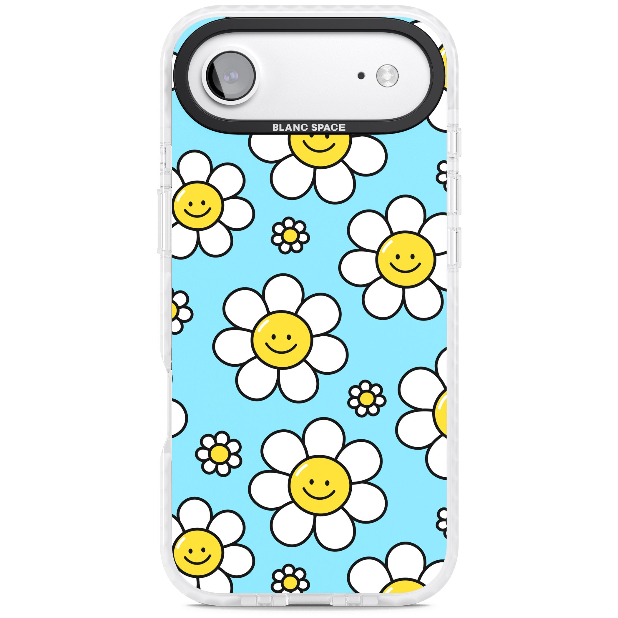 Daisy Faces Kawaii Pattern iPhone 17 Air Impact Pro Clear Phone Case