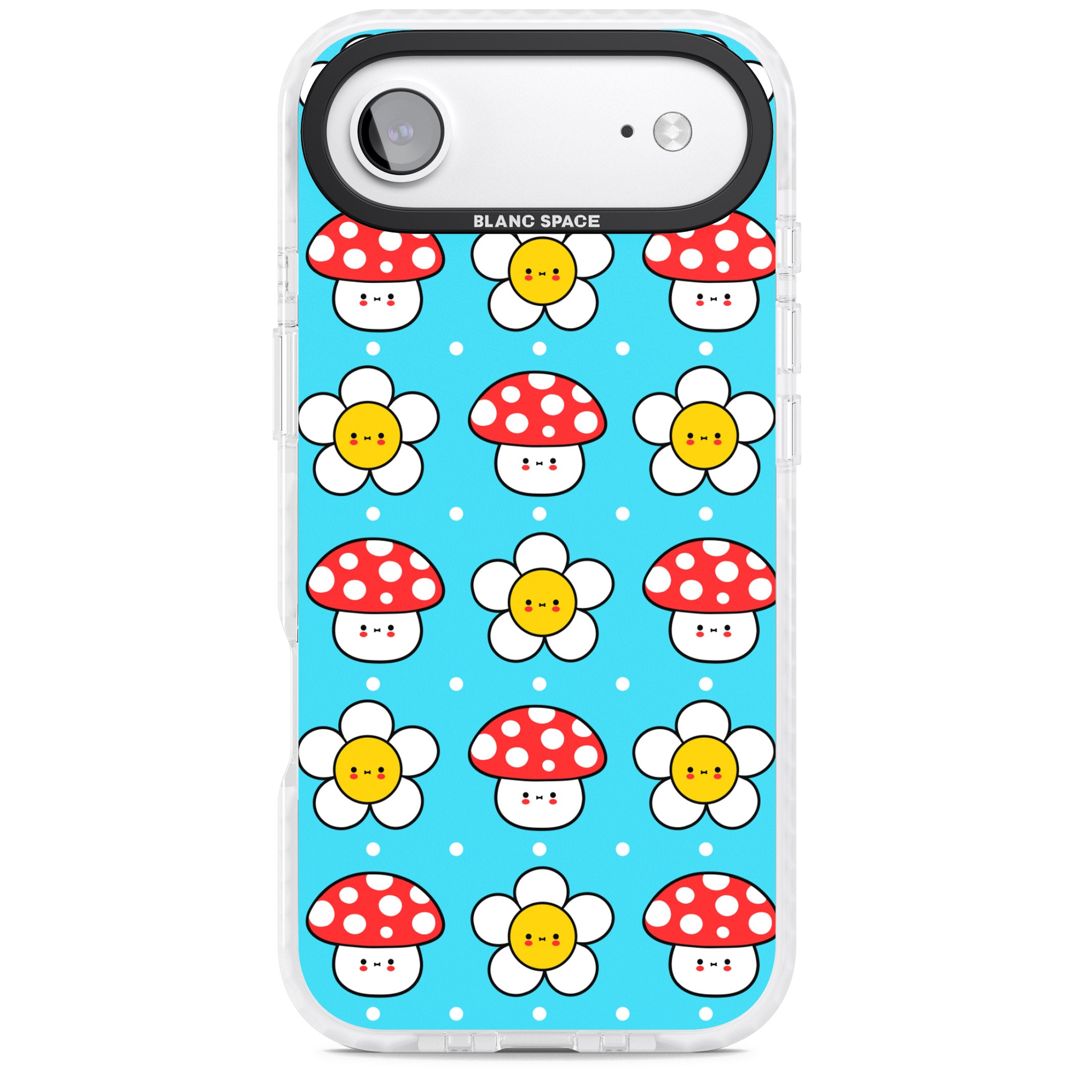Shroom Bunnies Kawaii Pattern iPhone 17 Air Impact Pro Clear Phone Case