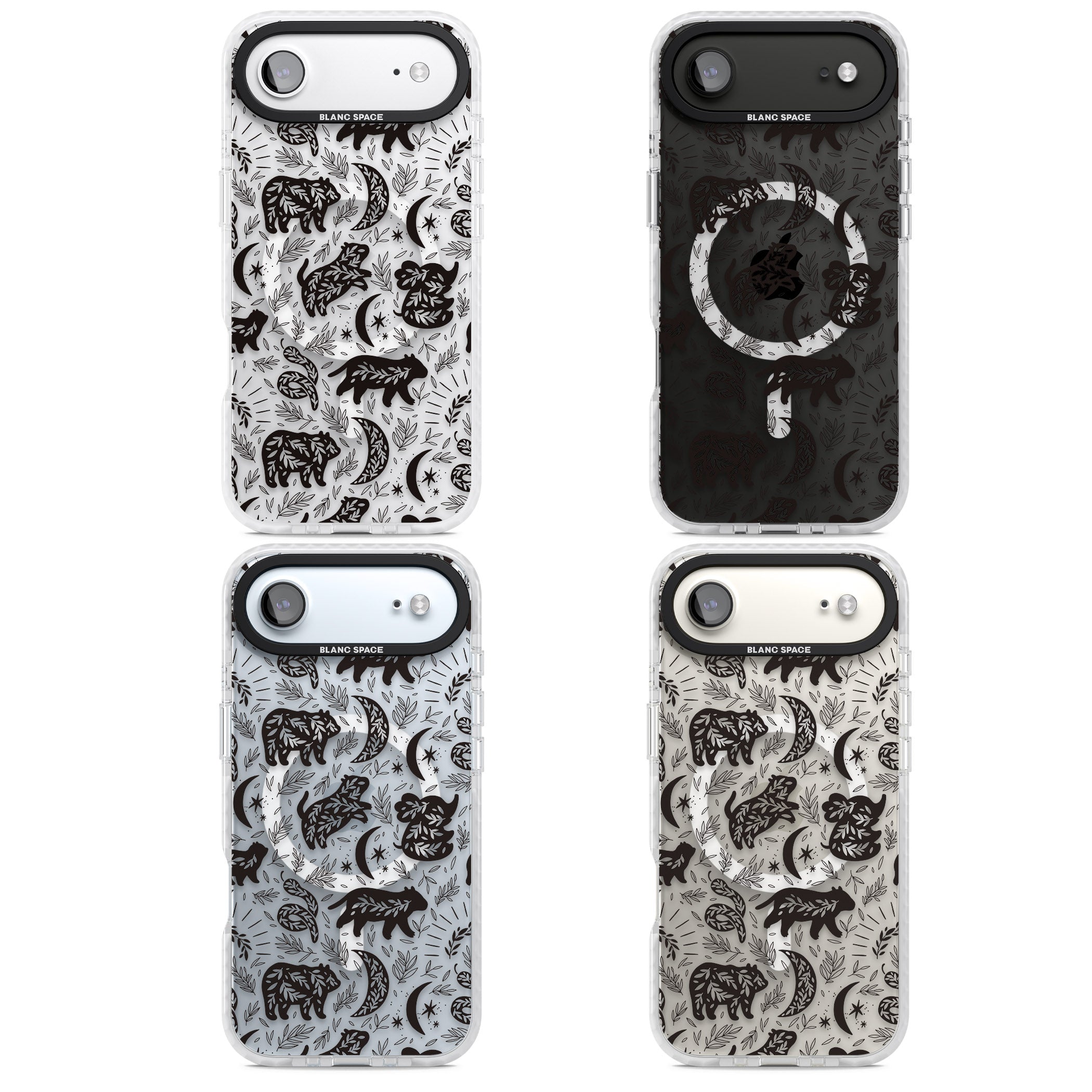 Midnight Forest Animals iPhone 17 Air Impact Pro Clear Phone Case APT Impact Protection