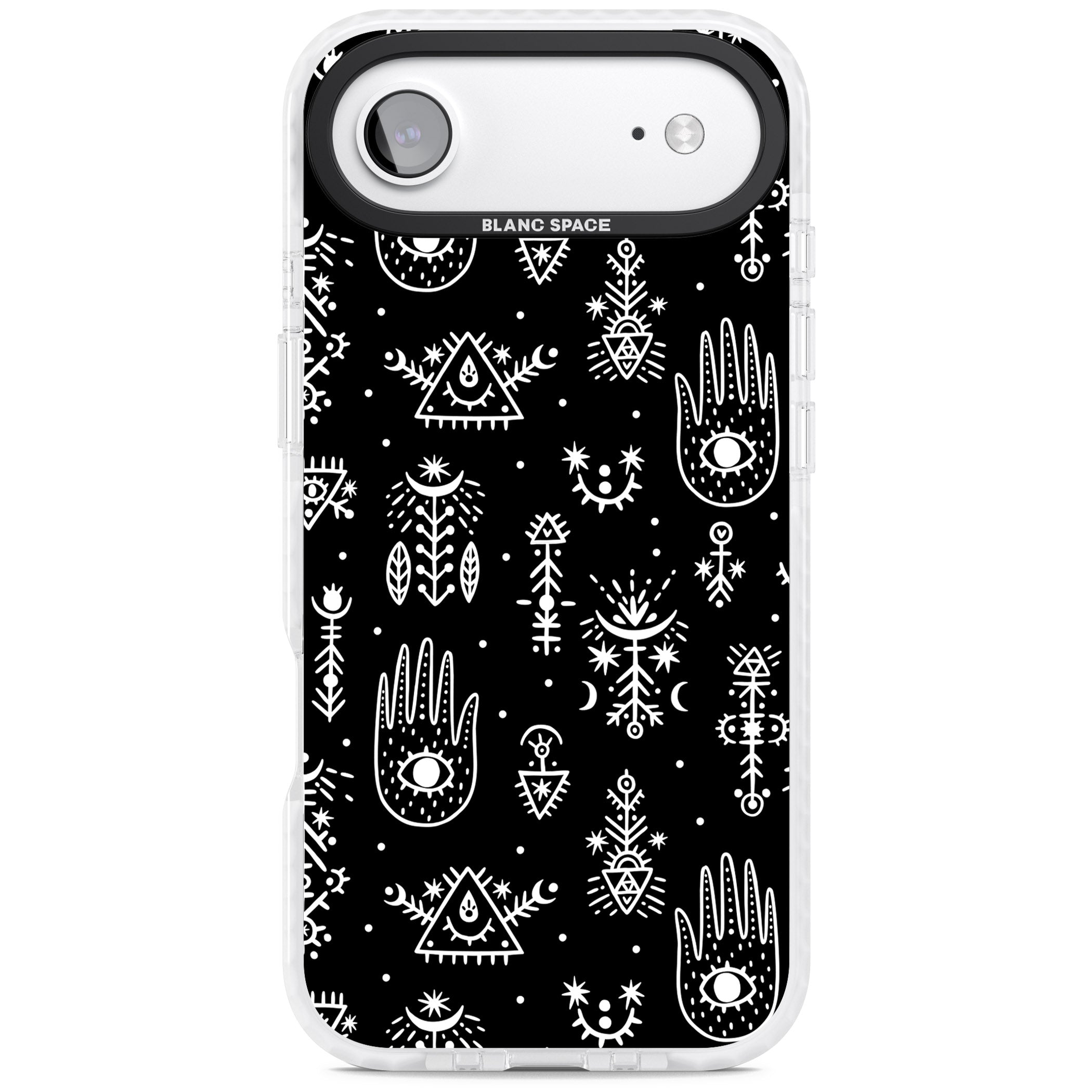 Tribal Symbols Black iPhone 17 Air Impact Pro Clear Phone Case