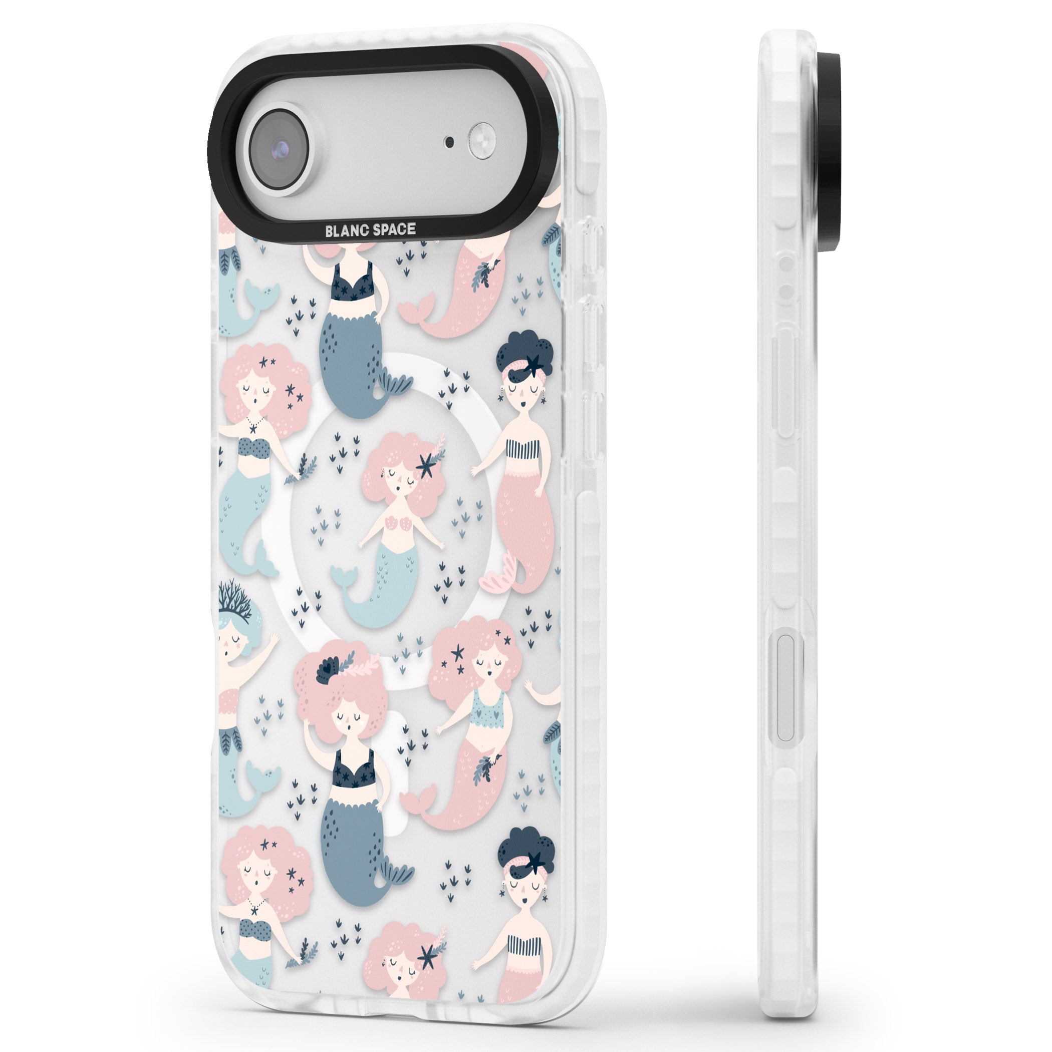 Under The Sea Mermaids (Clear) iPhone 17 Air Impact Pro Clear Phone Case Side Profile