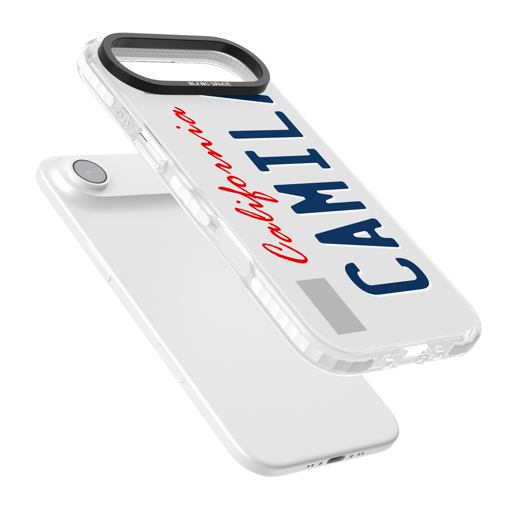 Personalised California License Plate iPhone 17 Air Impact Pro Clear Phone Case Colours