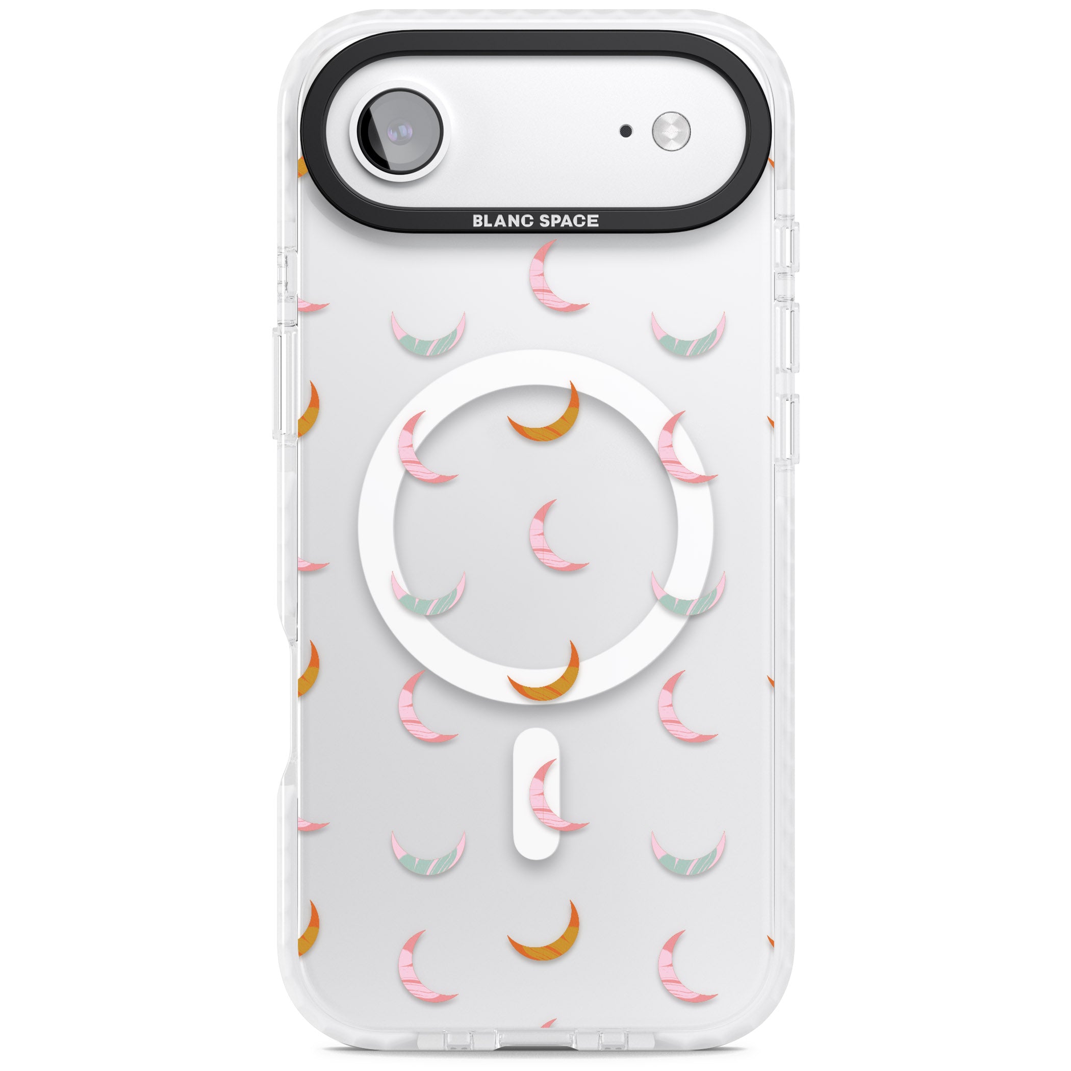 Colourful Crescent Moons iPhone 17 Air Impact Pro Clear Phone Case