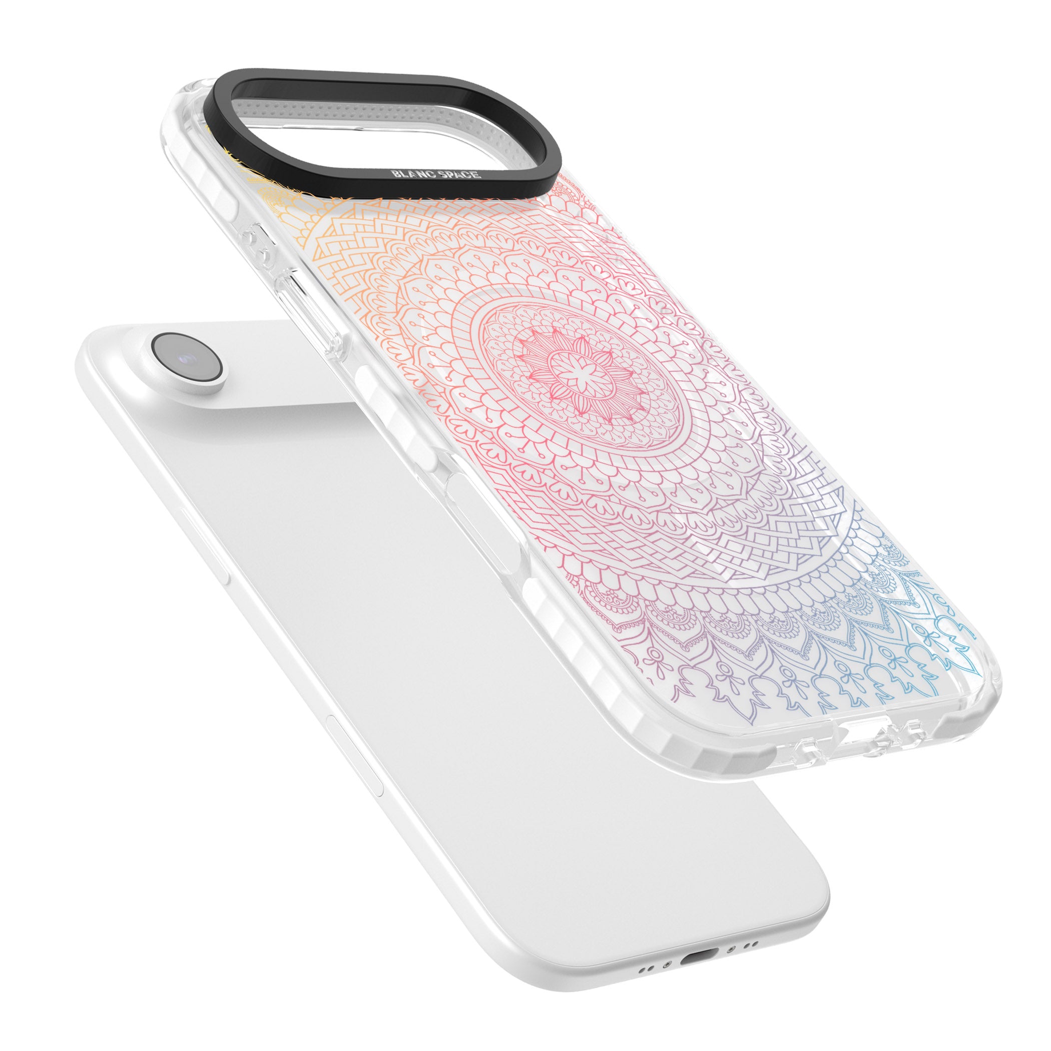 Rainbow Mandala iPhone 17 Air Impact Pro Clear Phone Case Colours