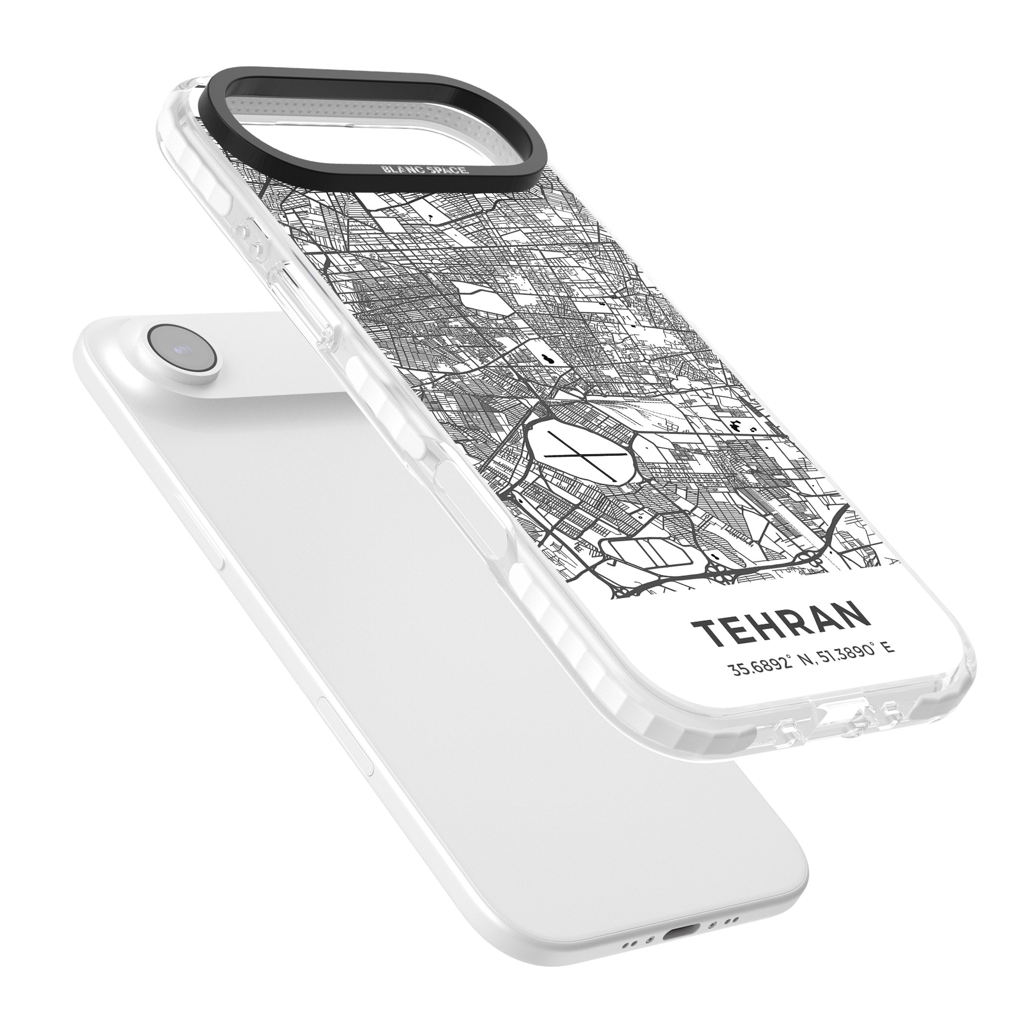 Tehran Map iPhone 17 Air Impact Pro Clear Phone Case Colours