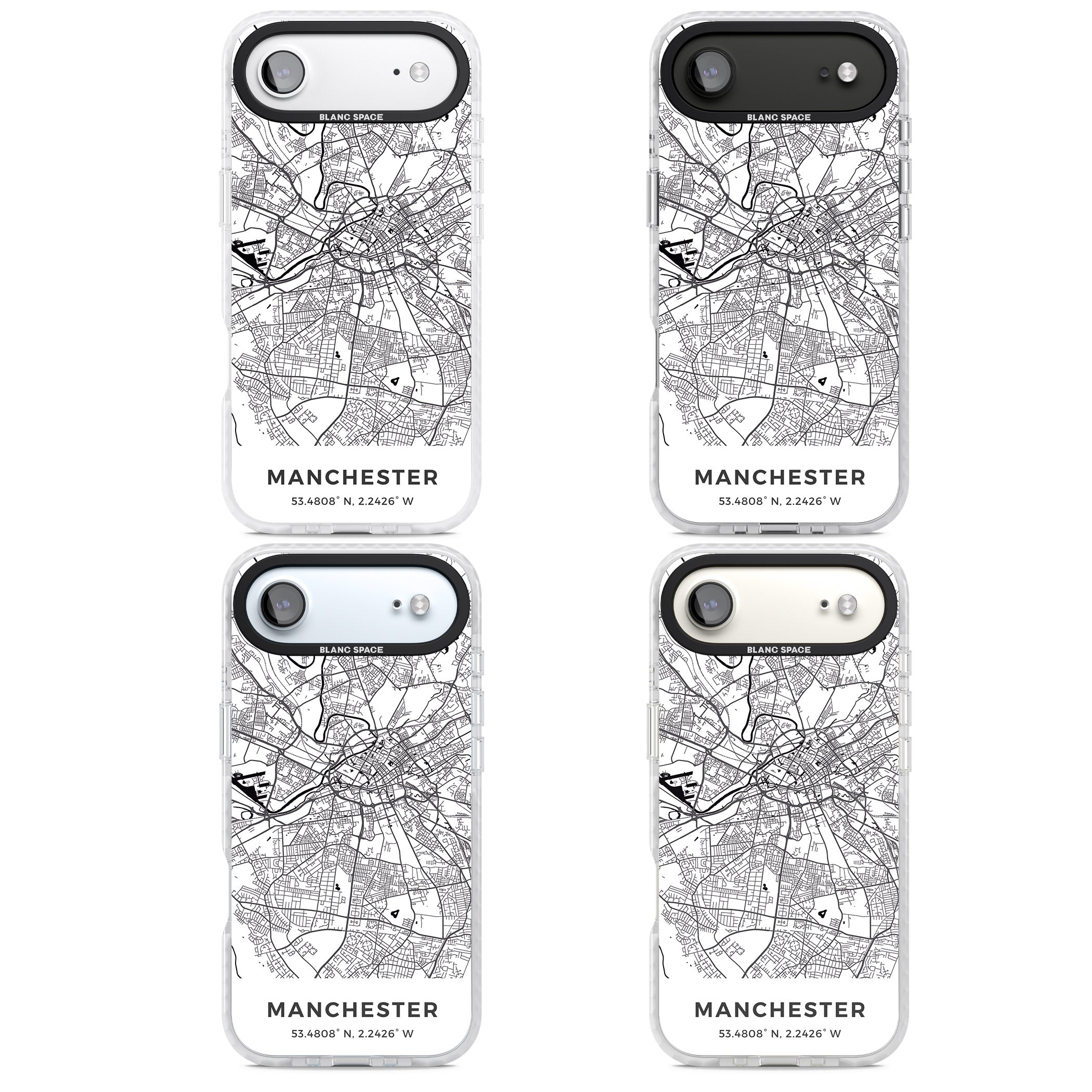 Manchester Map iPhone 17 Air Impact Pro Clear Phone Case APT Impact Protection