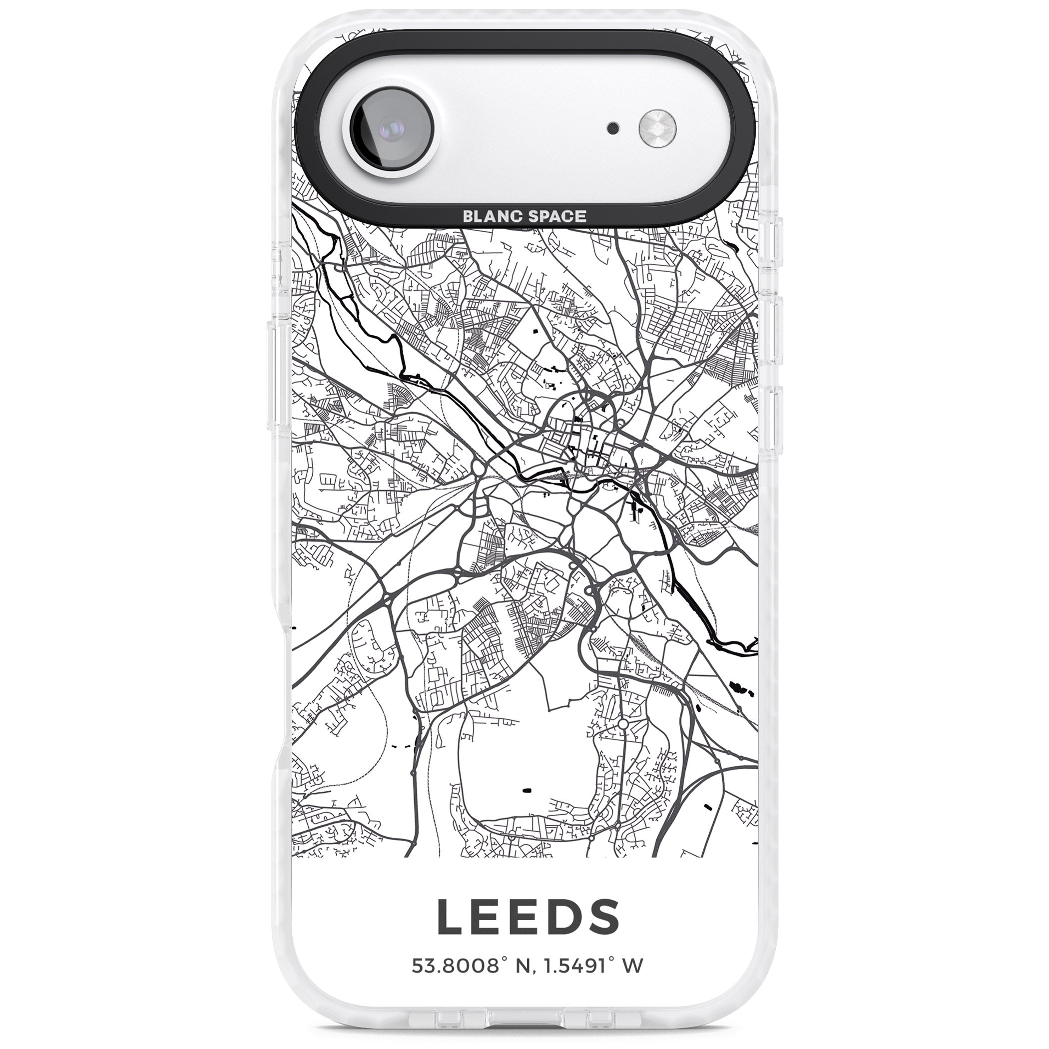 Leeds Map iPhone 17 Air Impact Pro Clear Phone Case