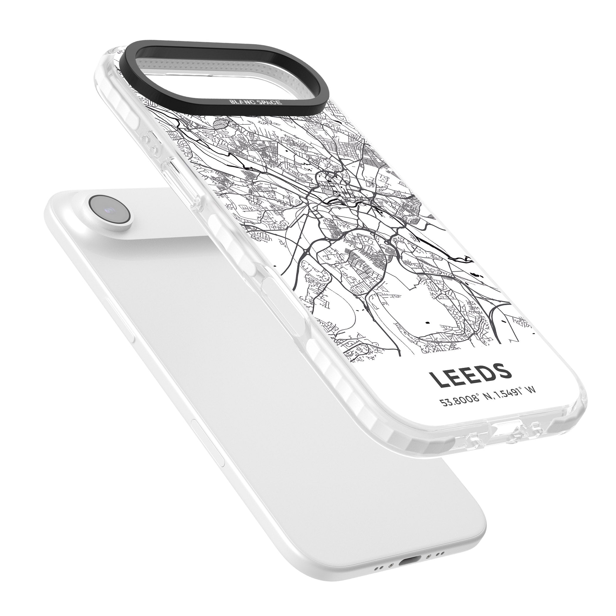 Leeds Map iPhone 17 Air Impact Pro Clear Phone Case Colours