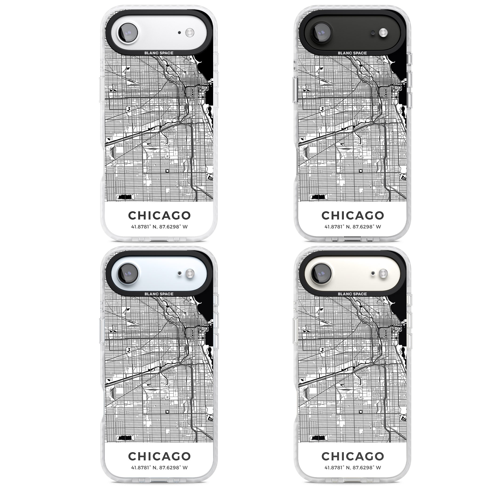 Chicago Map iPhone 17 Air Impact Pro Clear Phone Case APT Impact Protection