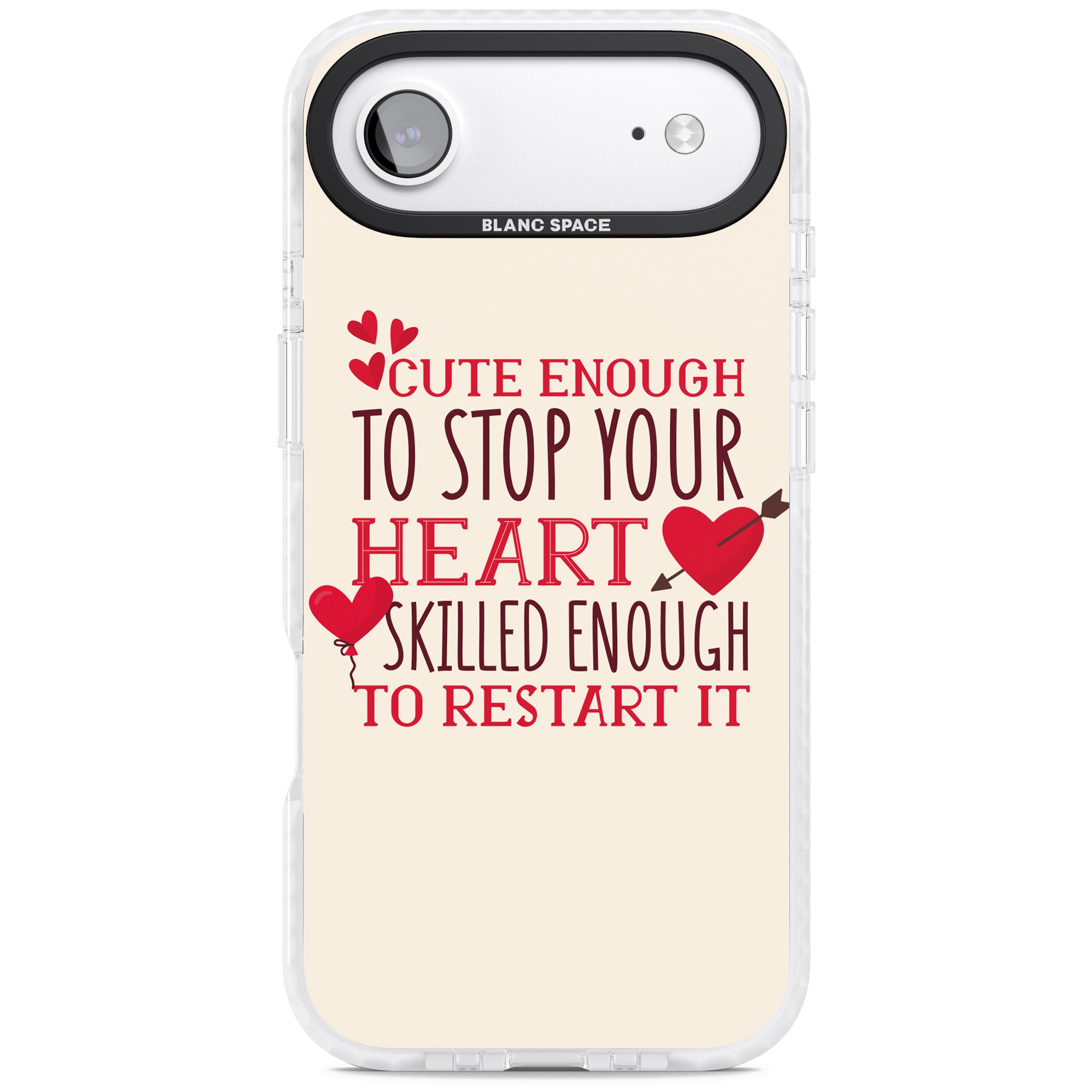 Cute Enough To Stop Your Heart iPhone 17 Air Impact Pro Clear Phone Case