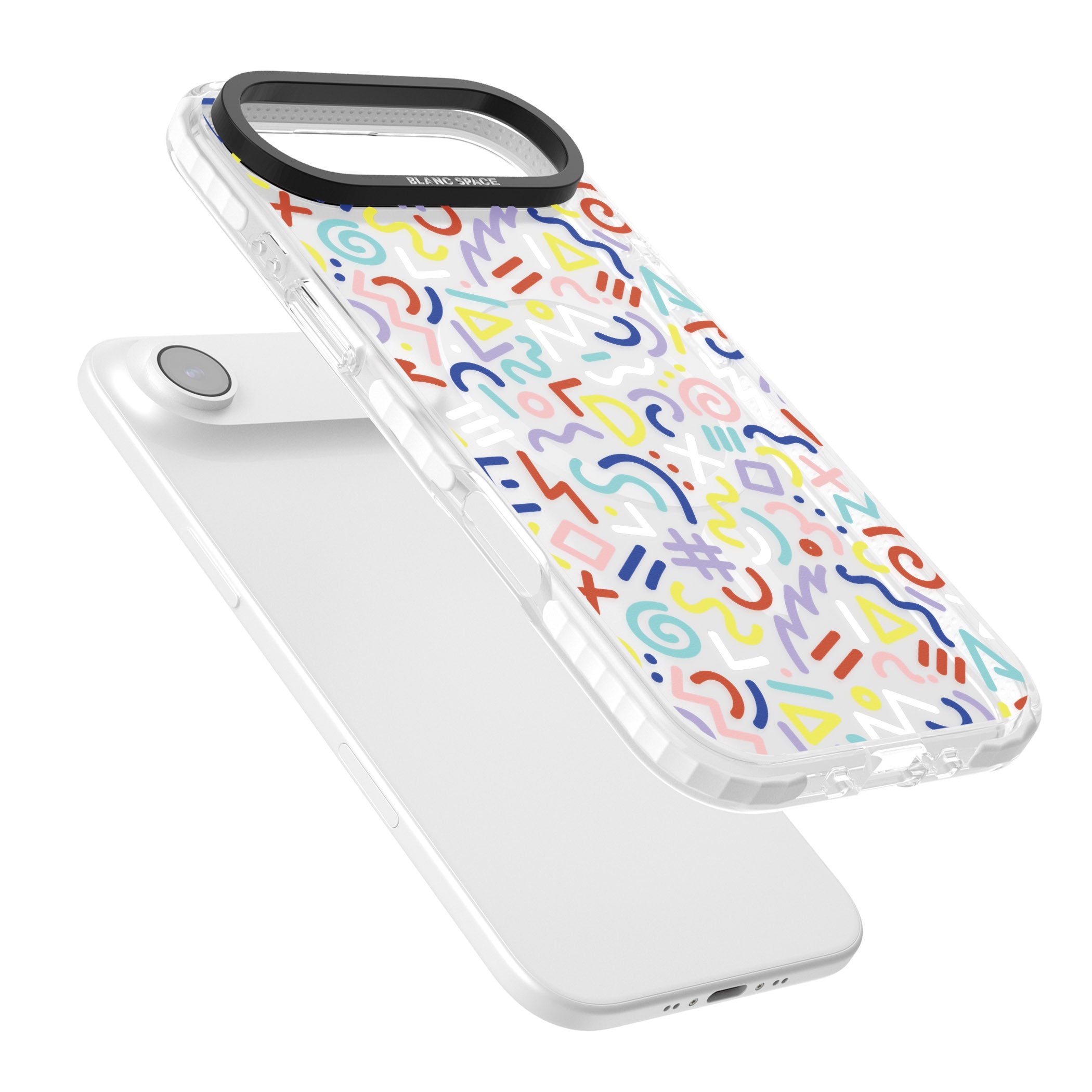 Colorful Retro Pattern iPhone 17 Air Impact Pro Clear Phone Case Colours