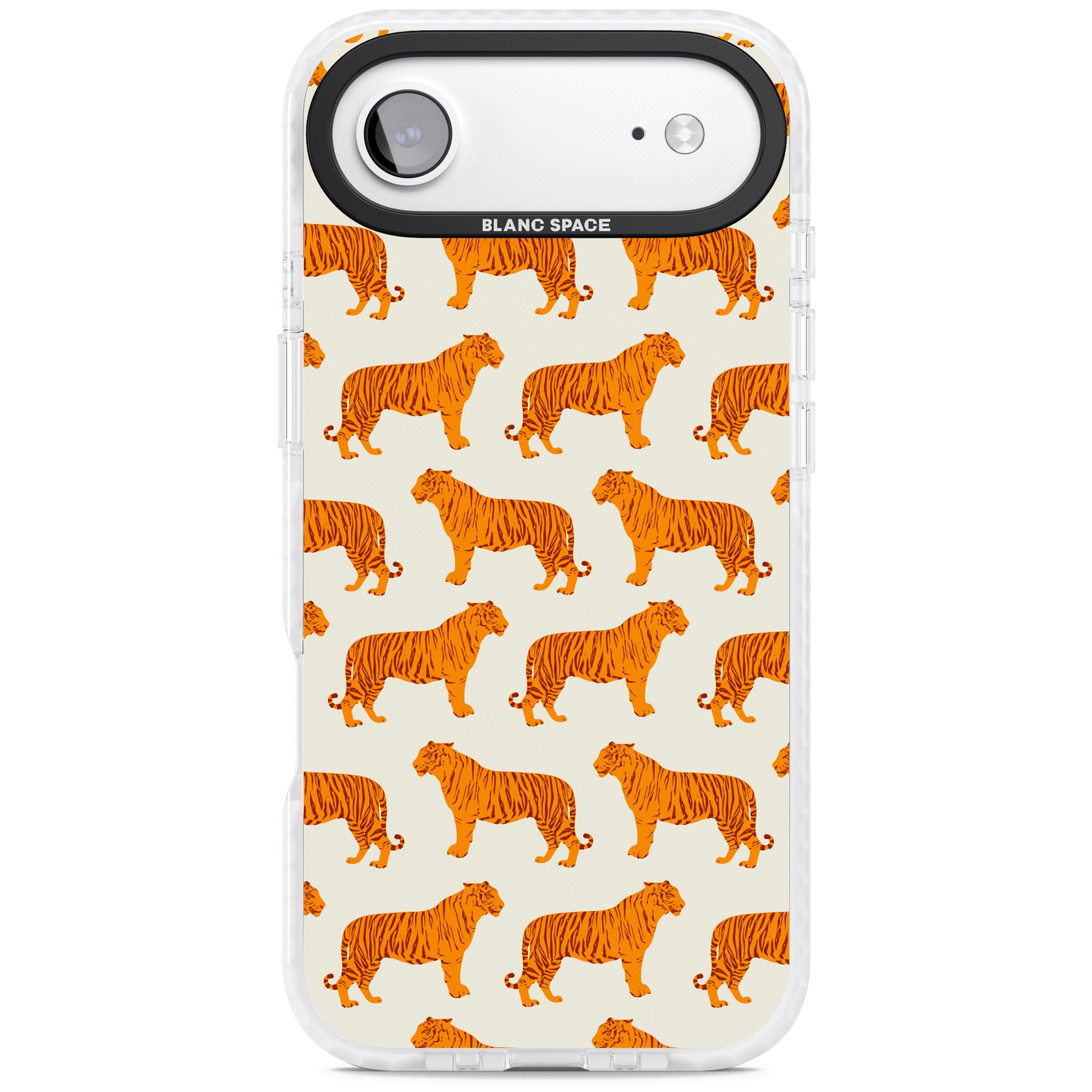 Trendy Tiger Patterns Tigers On Khaki iPhone 17 Air Impact Pro Clear Phone Case