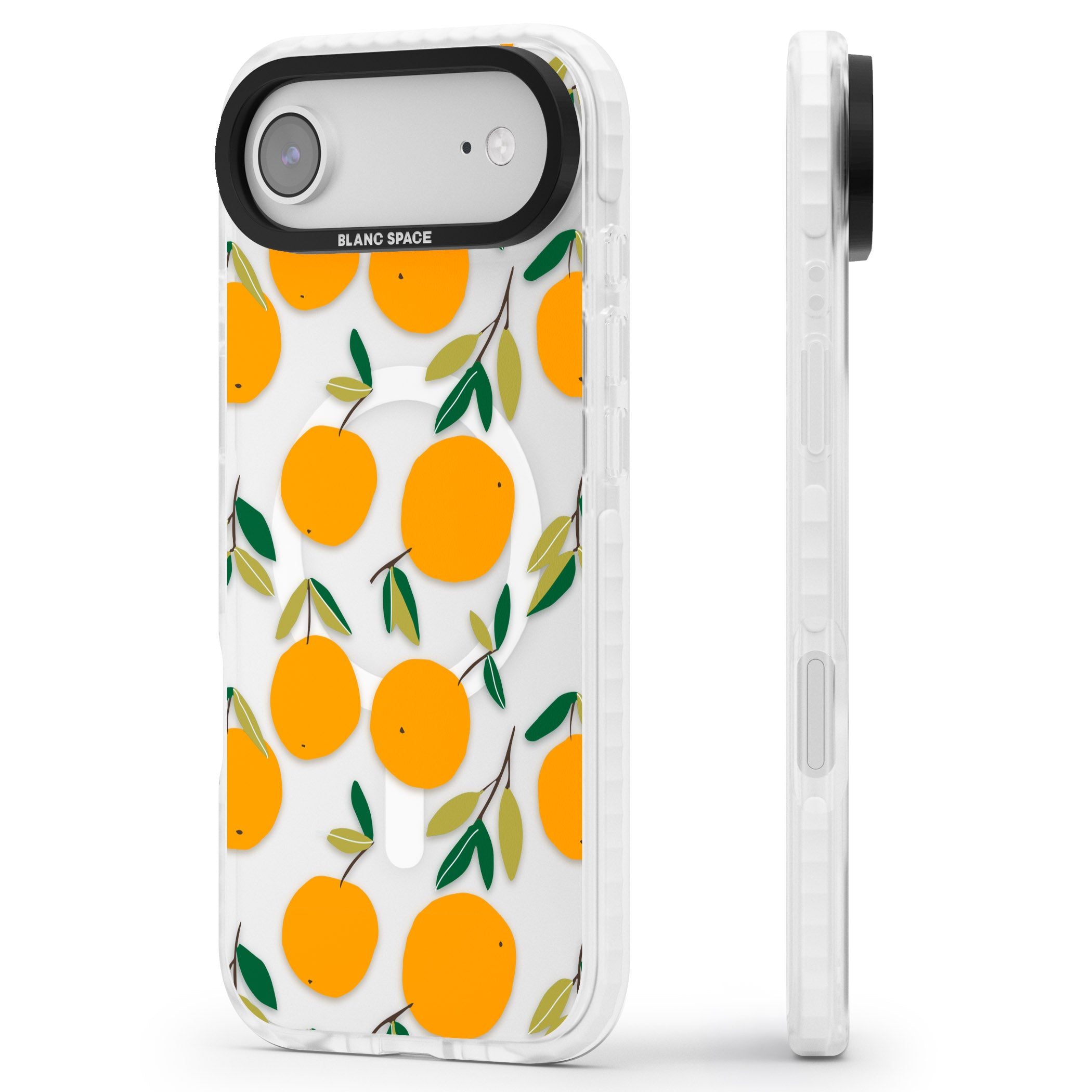 Citrus Grove iPhone 17 Air Impact Pro Clear Phone Case Side Profile
