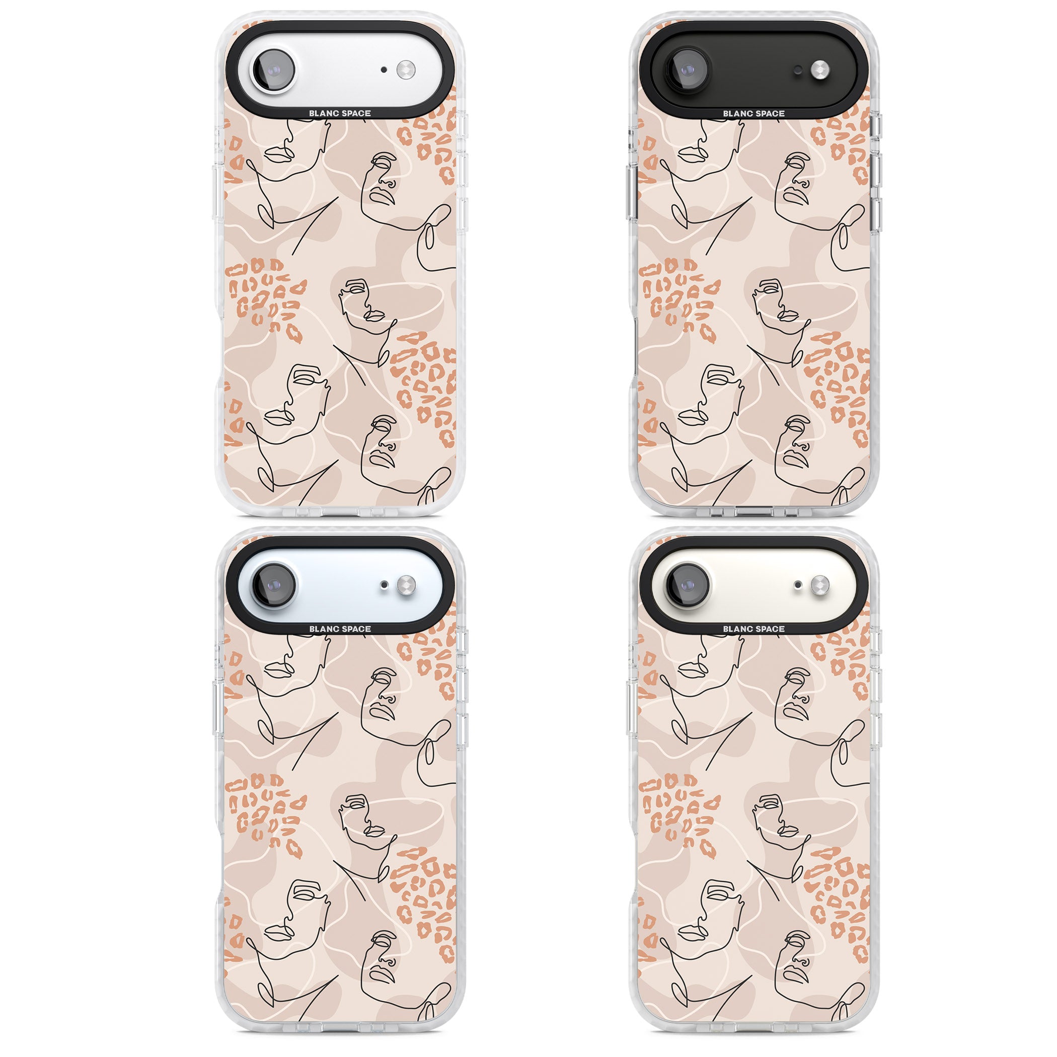 Abstract Faces Leopard iPhone 17 Air Impact Pro Clear Phone Case APT Impact Protection