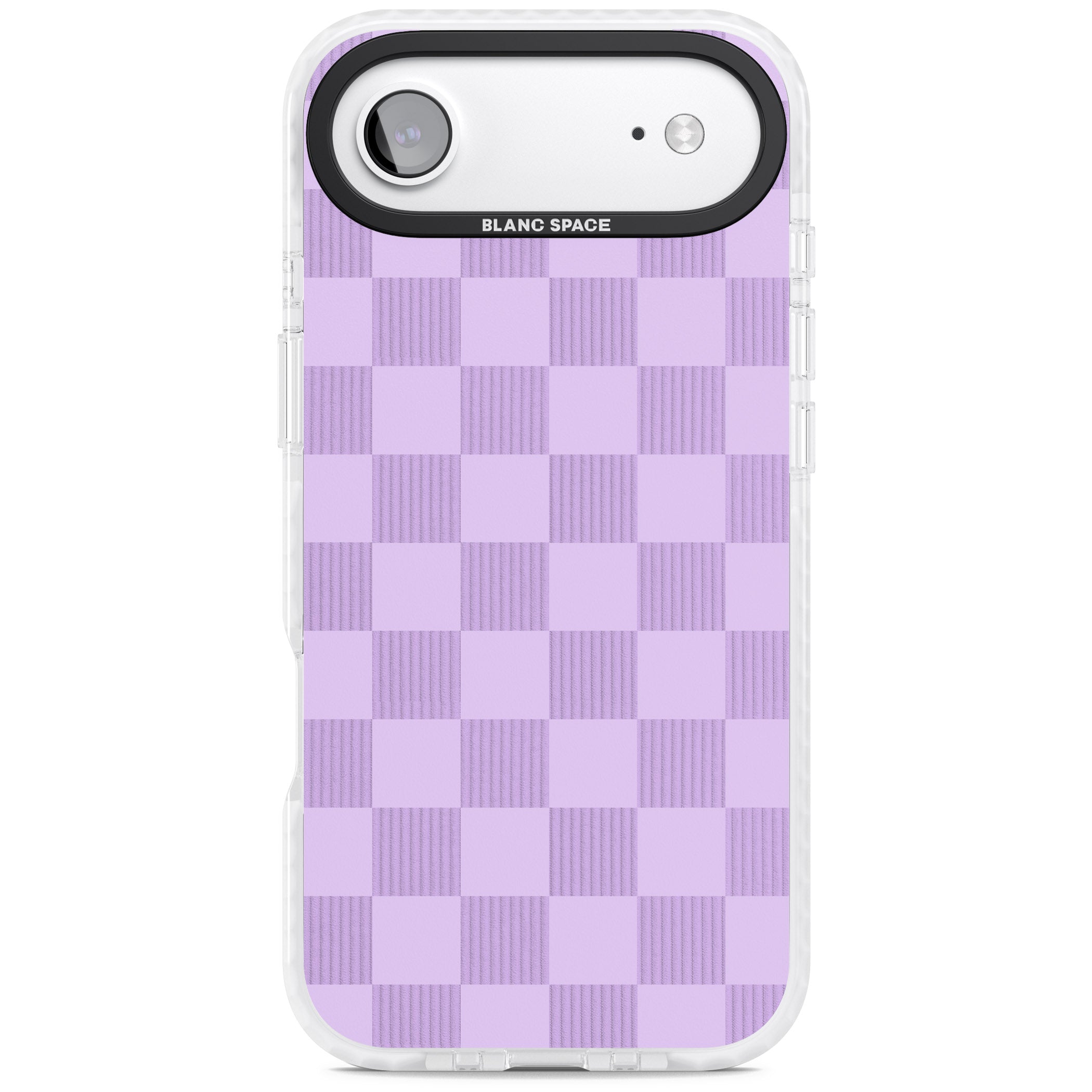 Lilac Checkered iPhone 17 Air Impact Pro Clear Phone Case