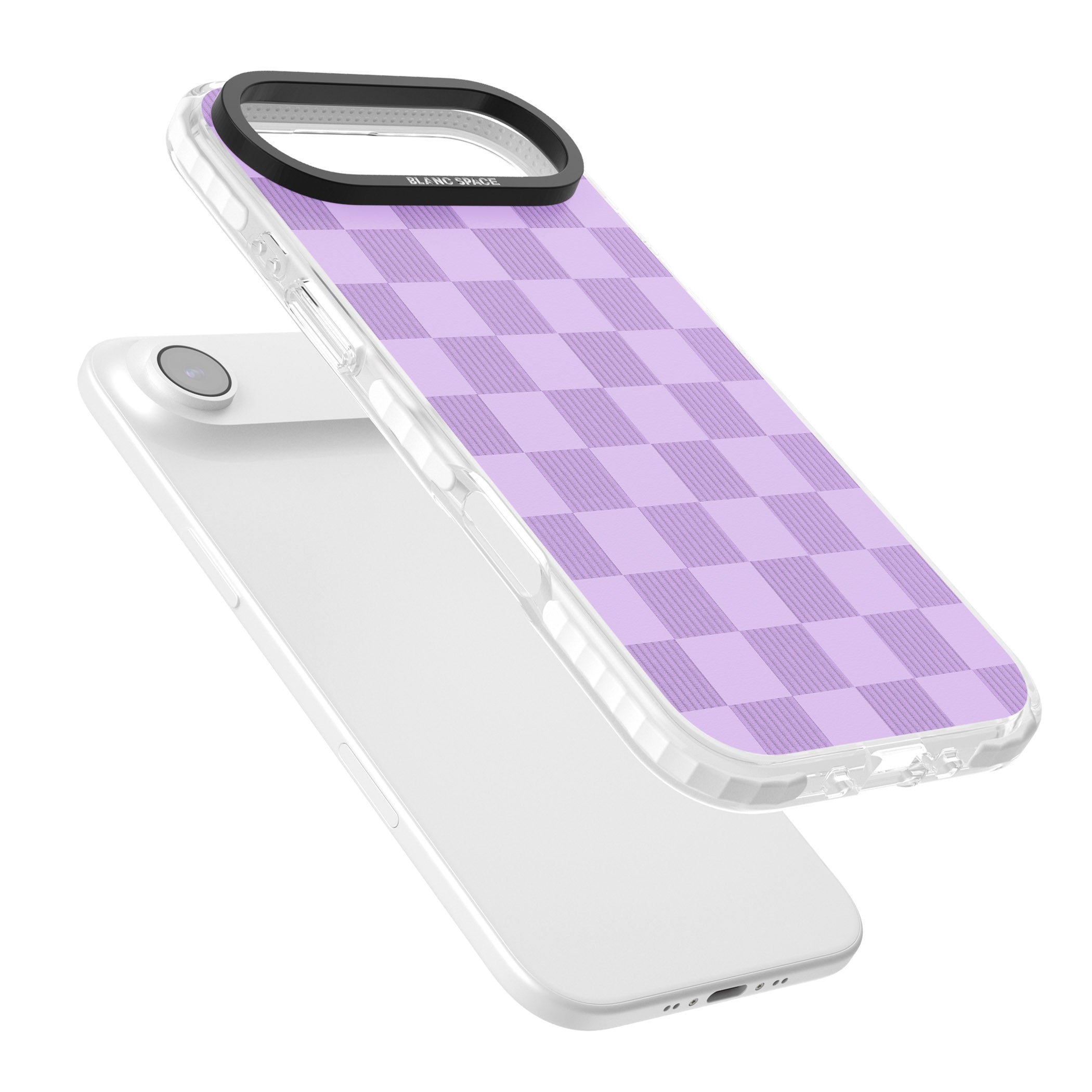 Lilac Checkered iPhone 17 Air Impact Pro Clear Phone Case Colours