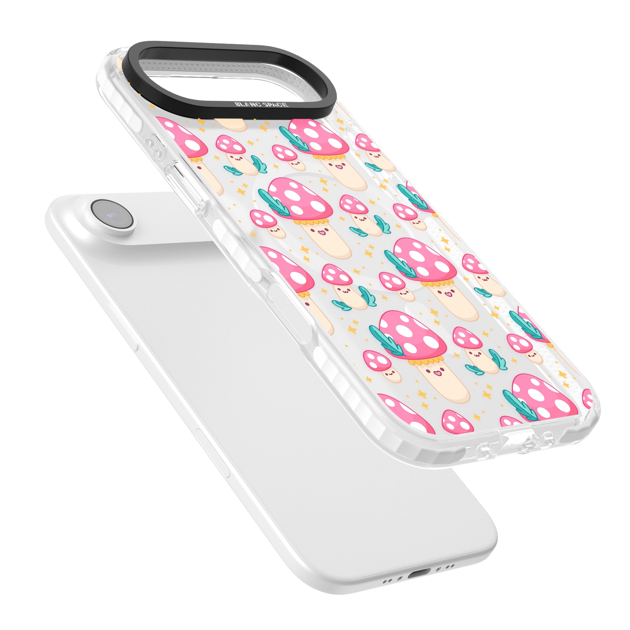 Cute Mushroom Pattern iPhone 17 Air Impact Pro Clear Phone Case Colours