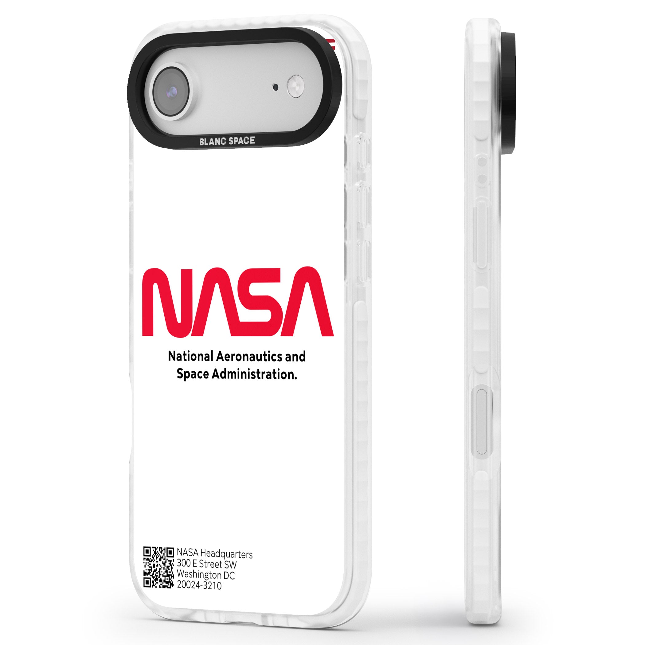 Nasa The Worm iPhone 17 Air Impact Pro Clear Phone Case Side Profile