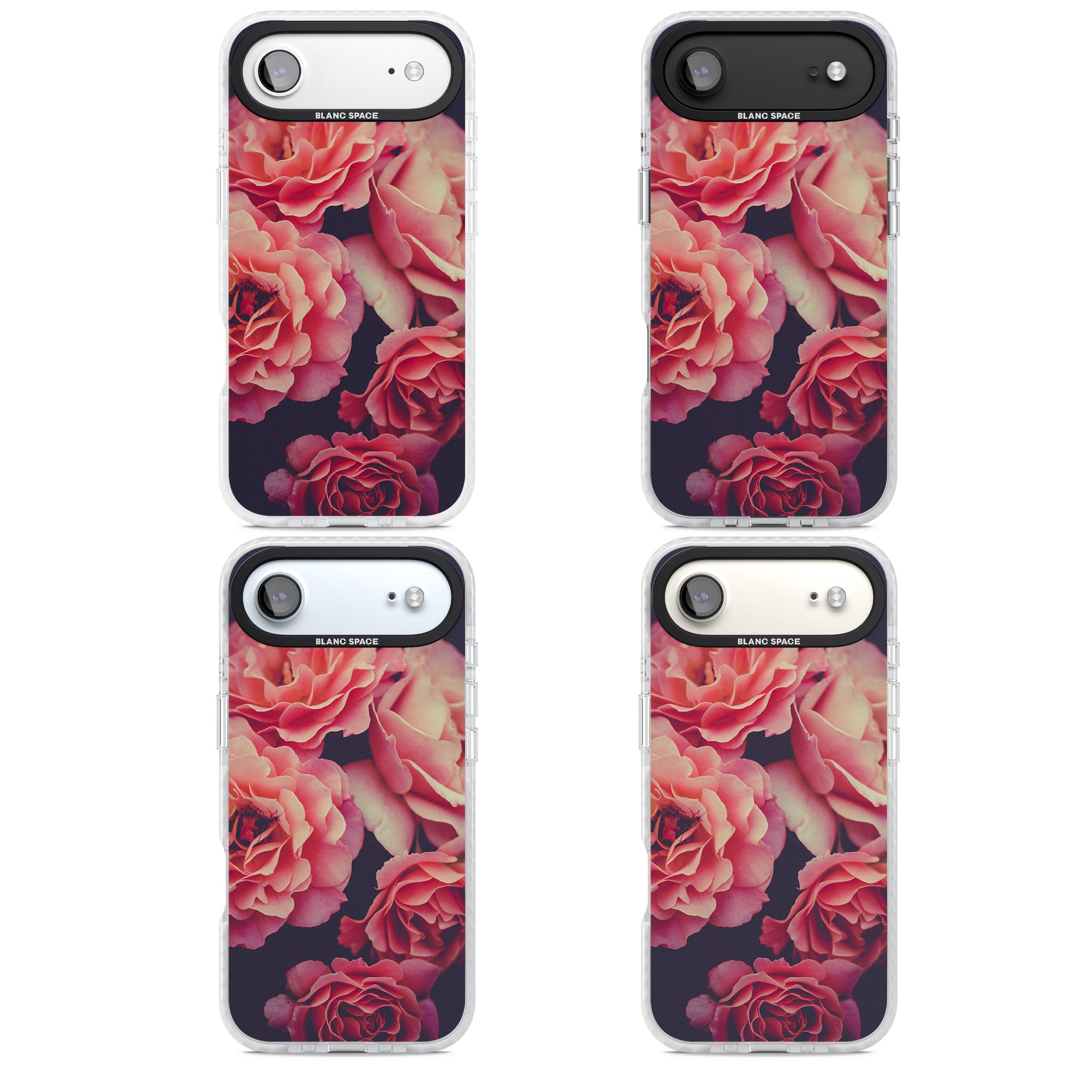 Midnight Rose Bloom iPhone 17 Air Impact Pro Clear Phone Case APT Impact Protection