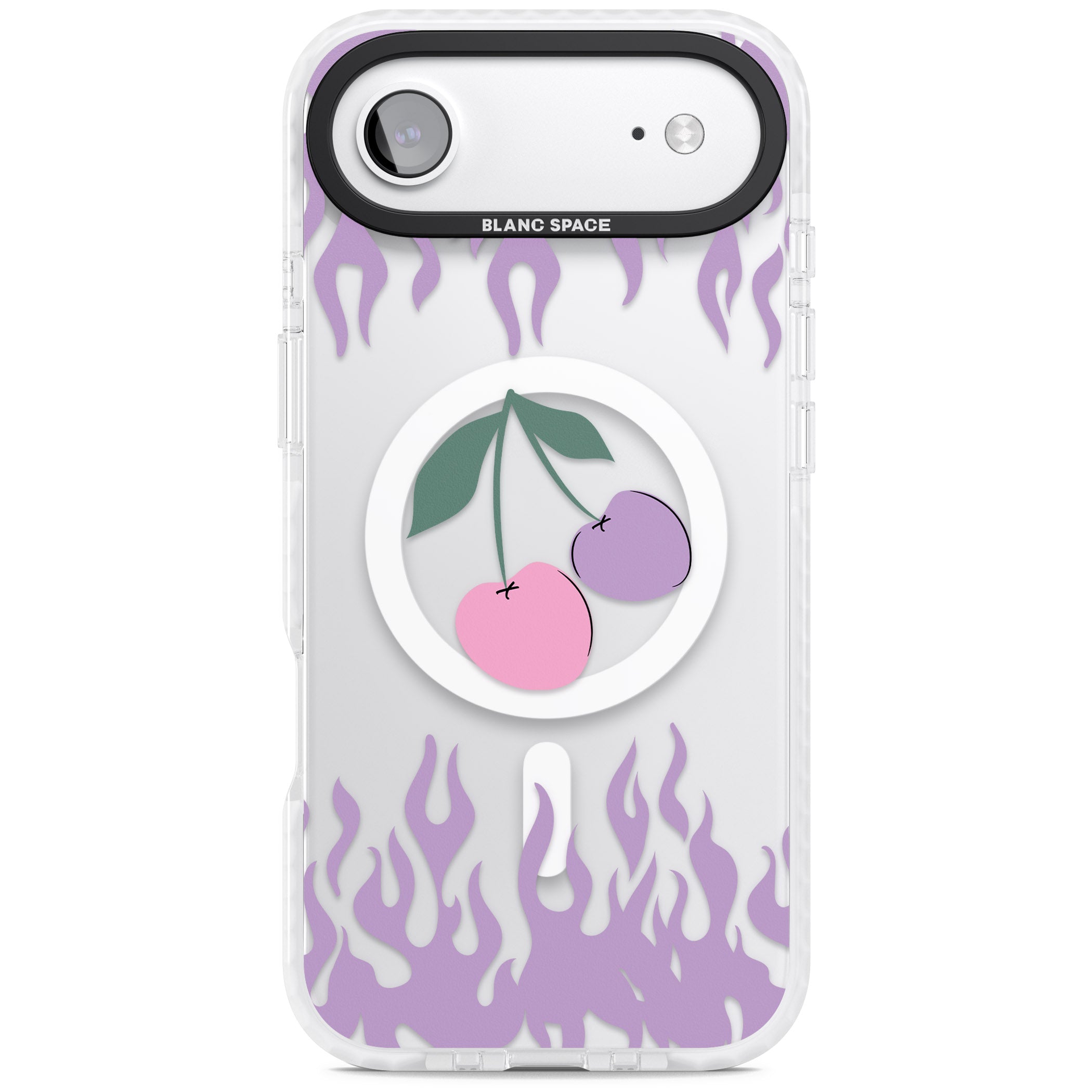 Cherries N' Flames iPhone 17 Air Impact Pro Clear Phone Case