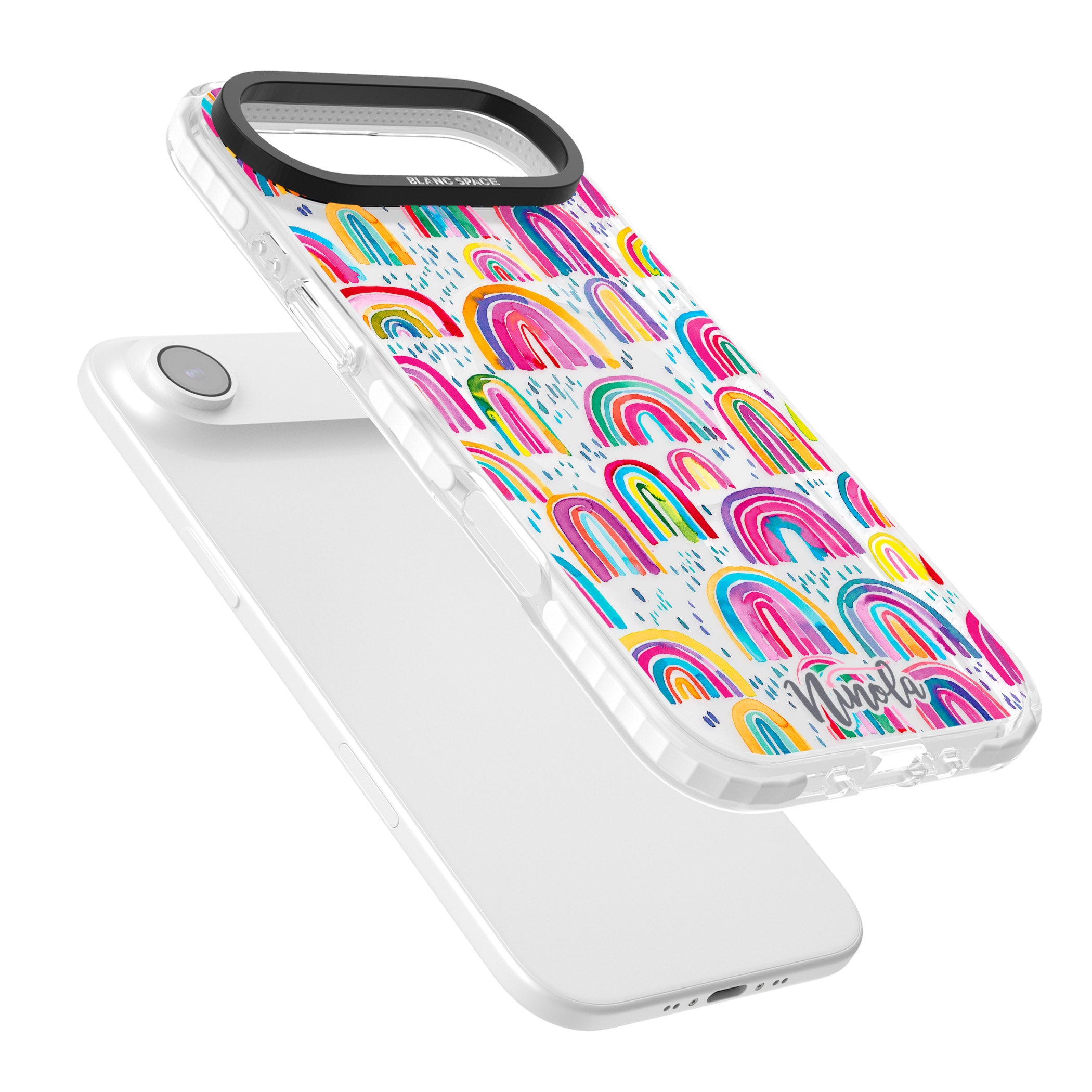Watercolor Rainbow iPhone 17 Air Impact Pro Clear Phone Case Colours
