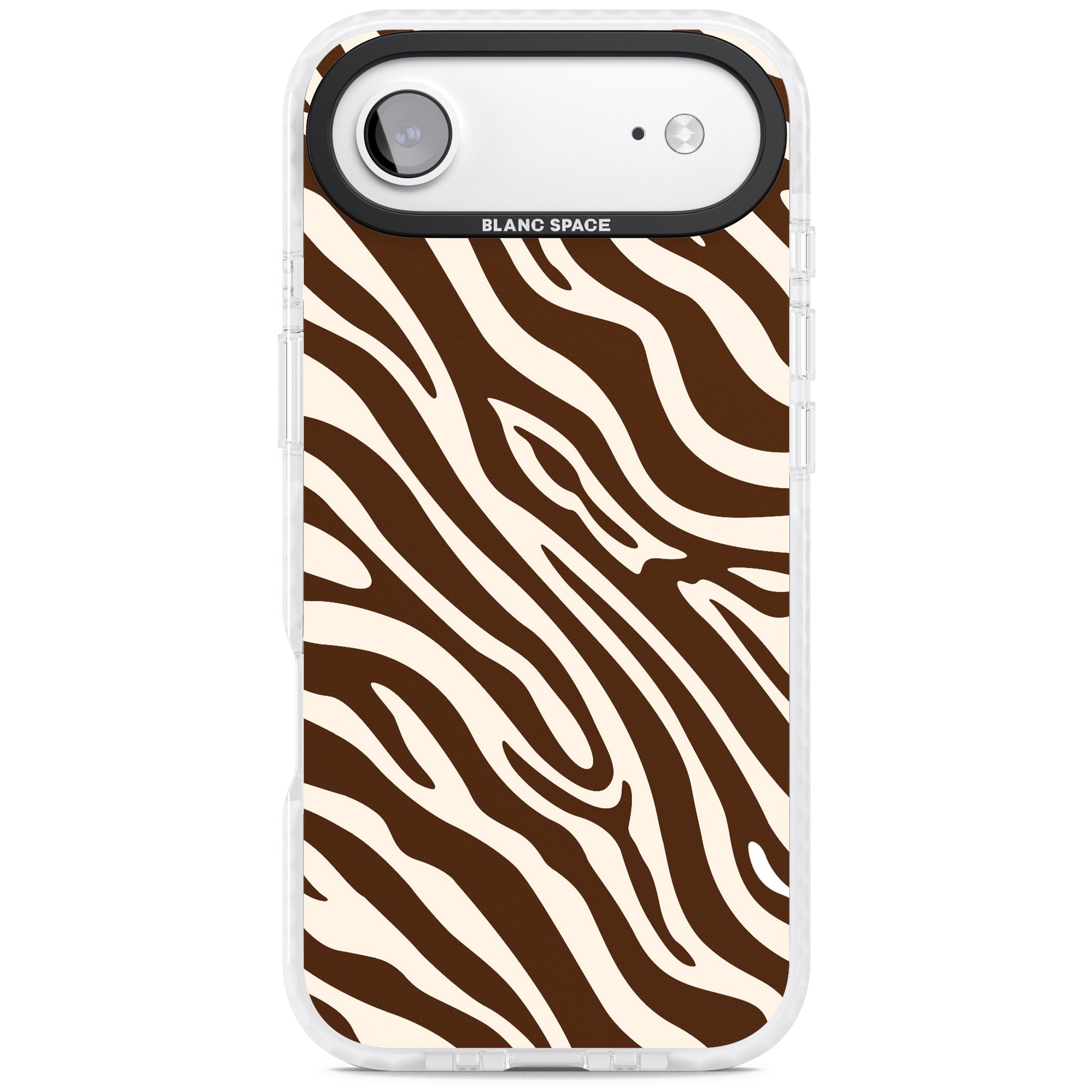 Brown & Cream Zebra iPhone 17 Air Impact Pro Clear Phone Case