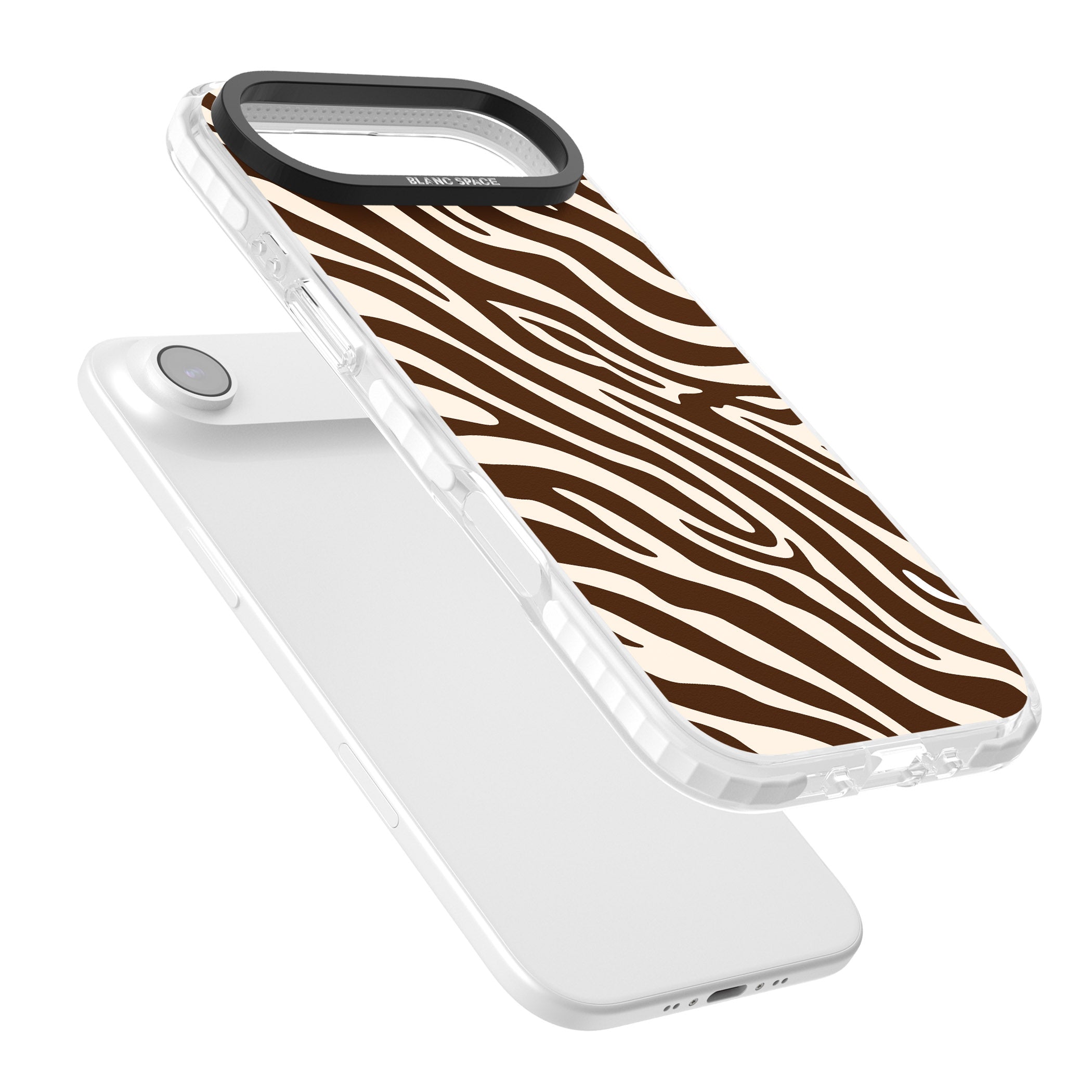 Brown & Cream Zebra iPhone 17 Air Impact Pro Clear Phone Case Colours