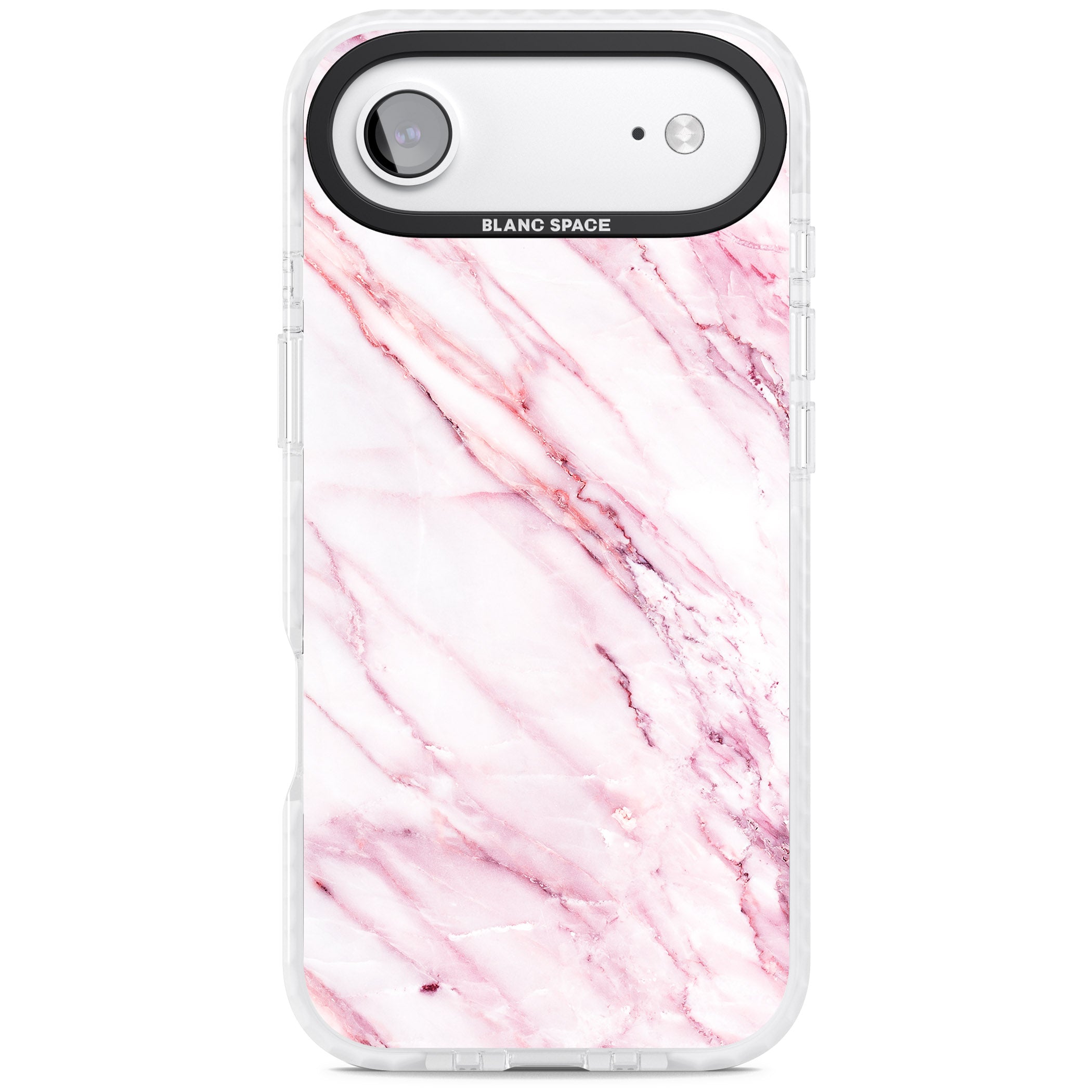 White Pink Onyx Marble iPhone 17 Air Impact Pro Clear Phone Case