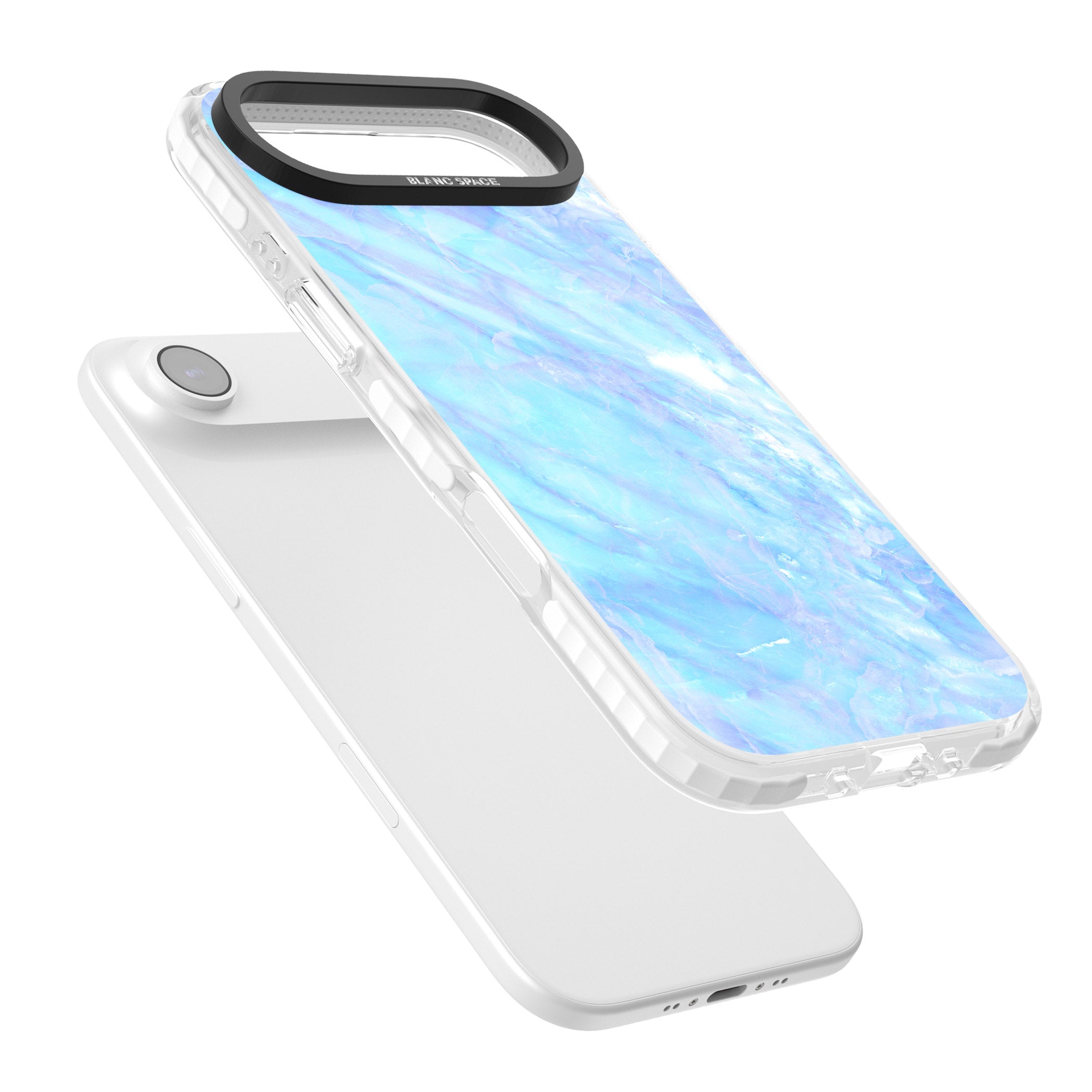 Iridescent Crystal Marble iPhone 17 Air Impact Pro Clear Phone Case Colours