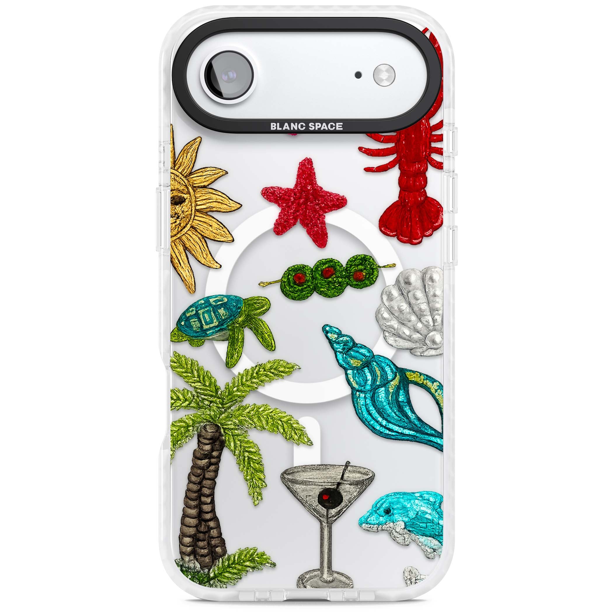 Painted Coastal Pattern coastal iPhone case | Impact Magsafe case for iPhone Air