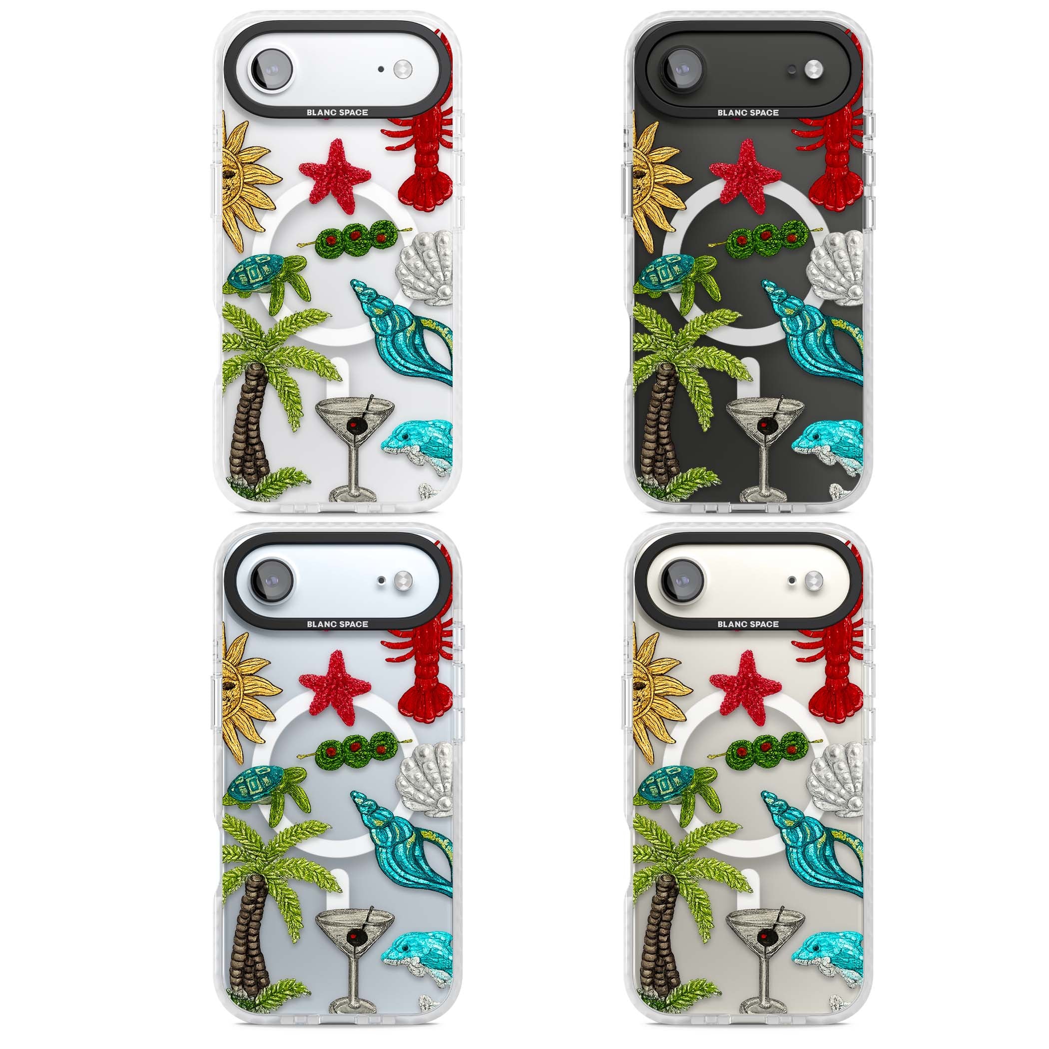 Painted Coastal Pattern coastal iPhone case | Impact Magsafe case for iPhone Air