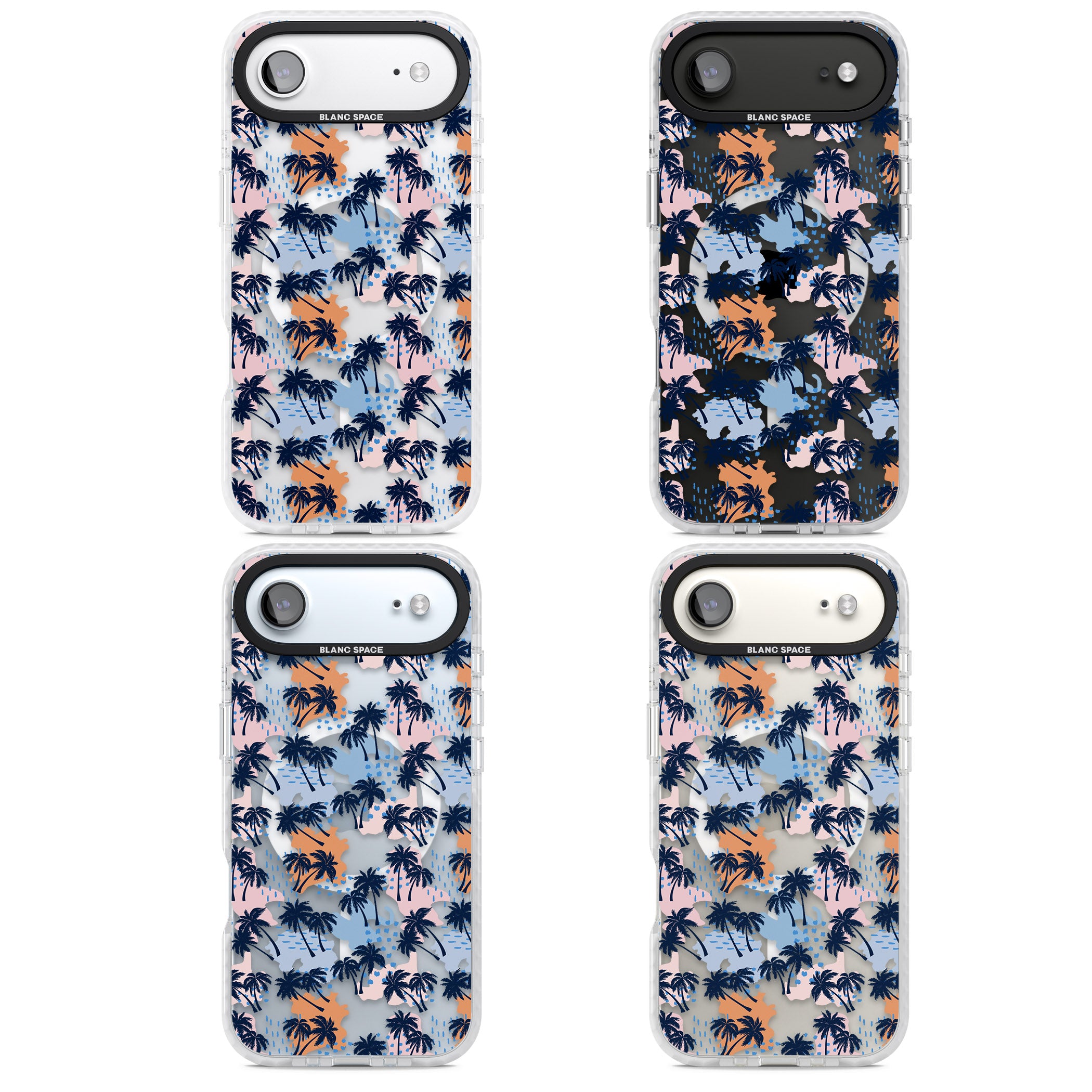 Tropical Vibes Palm Clear iPhone 17 Air Impact Pro Clear Phone Case APT Impact Protection