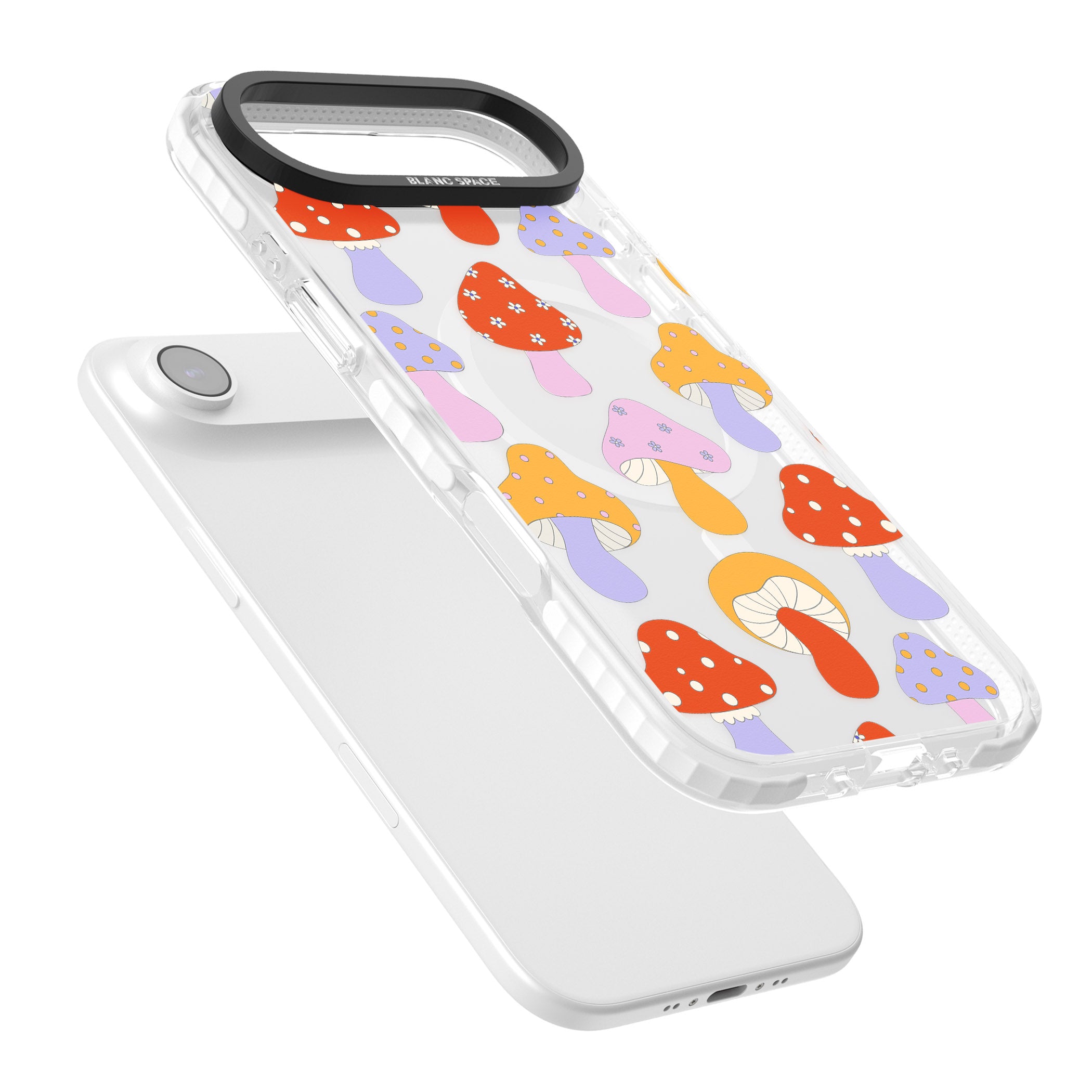 Happy Shrooms iPhone 17 Air Impact Pro Clear Phone Case Colours