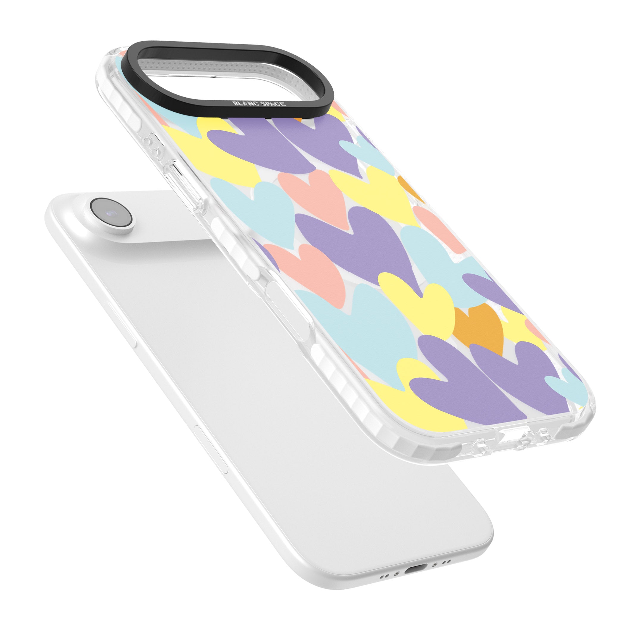 Pastel Hearts iPhone 17 Air Impact Pro Clear Phone Case Colours