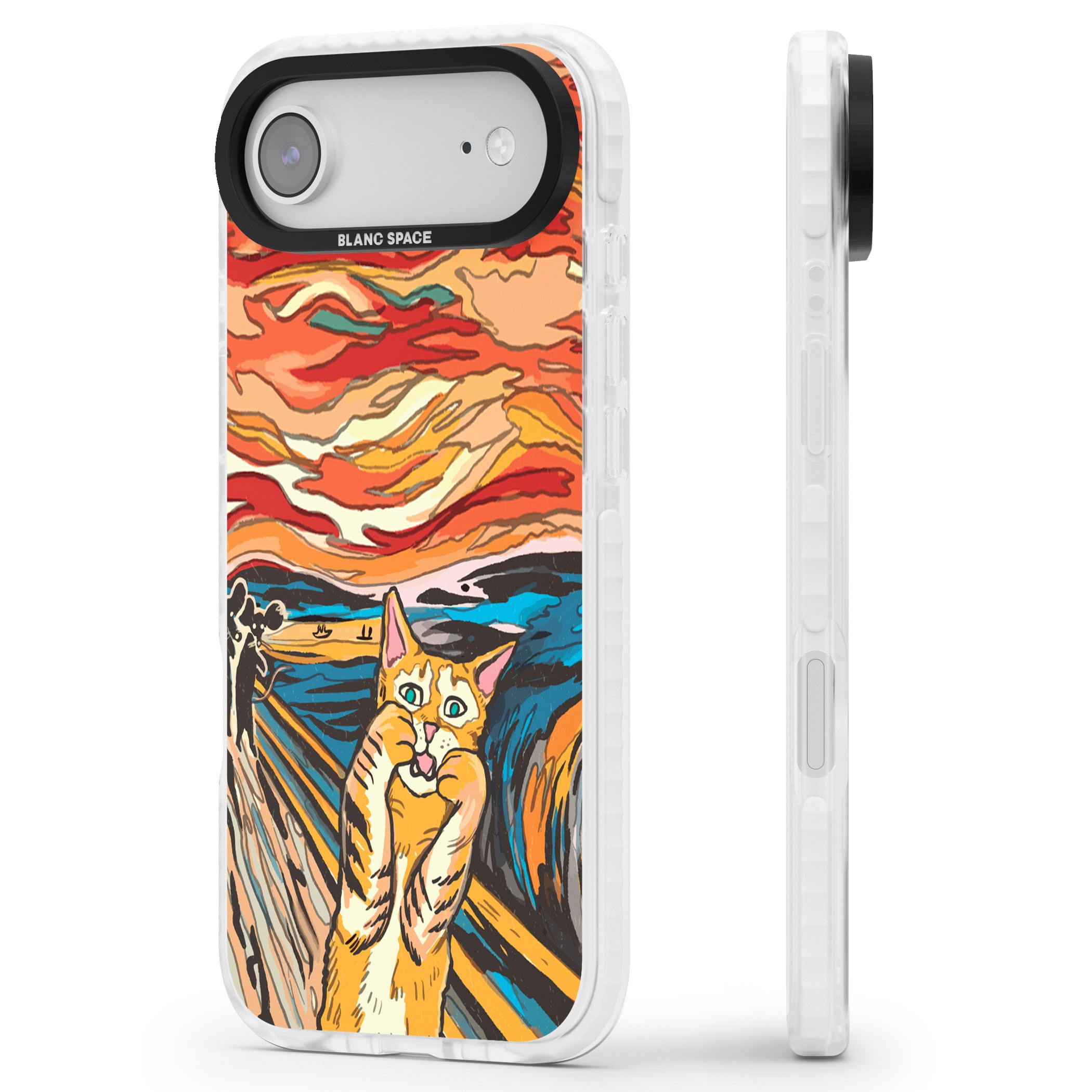 The Meow iPhone 17 Air Impact Pro Clear Phone Case Side Profile