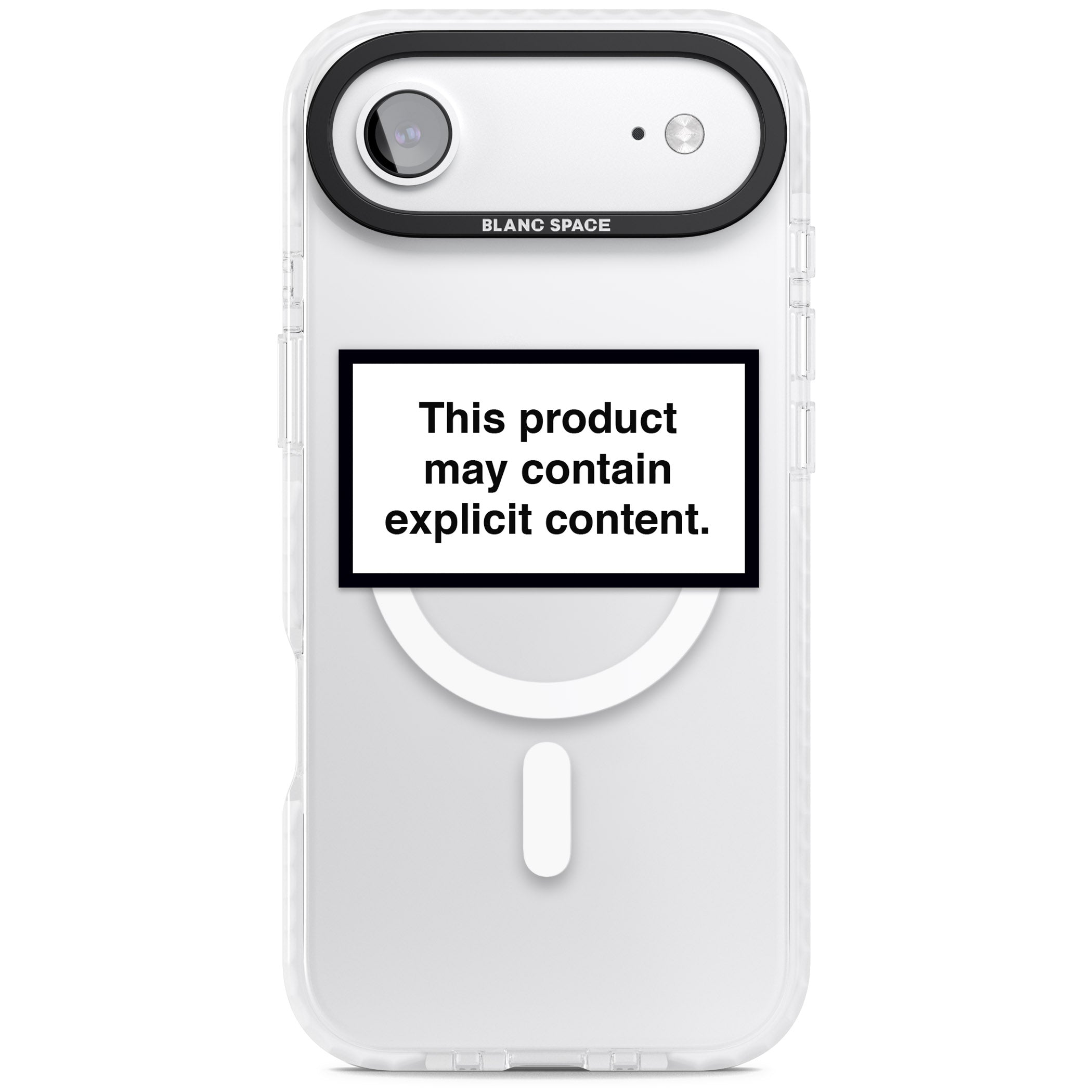 Contains Explicit Content iPhone 17 Air Impact Pro Clear Phone Case