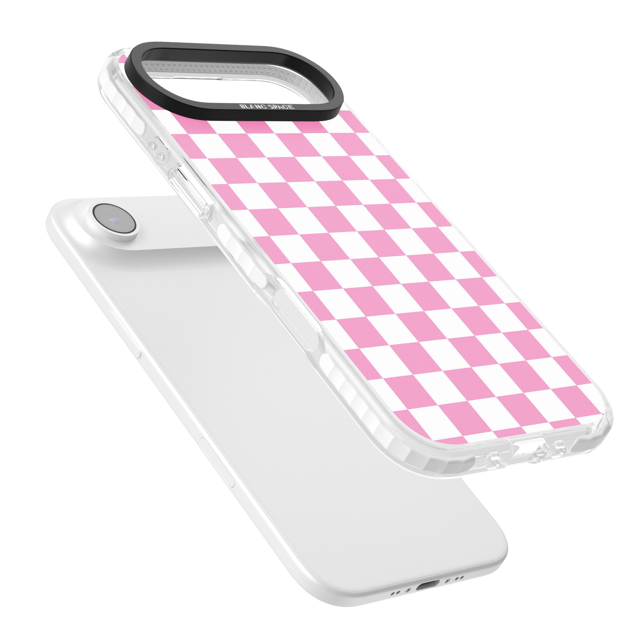 Pink Checkered iPhone 17 Air Impact Pro Clear Phone Case Colours