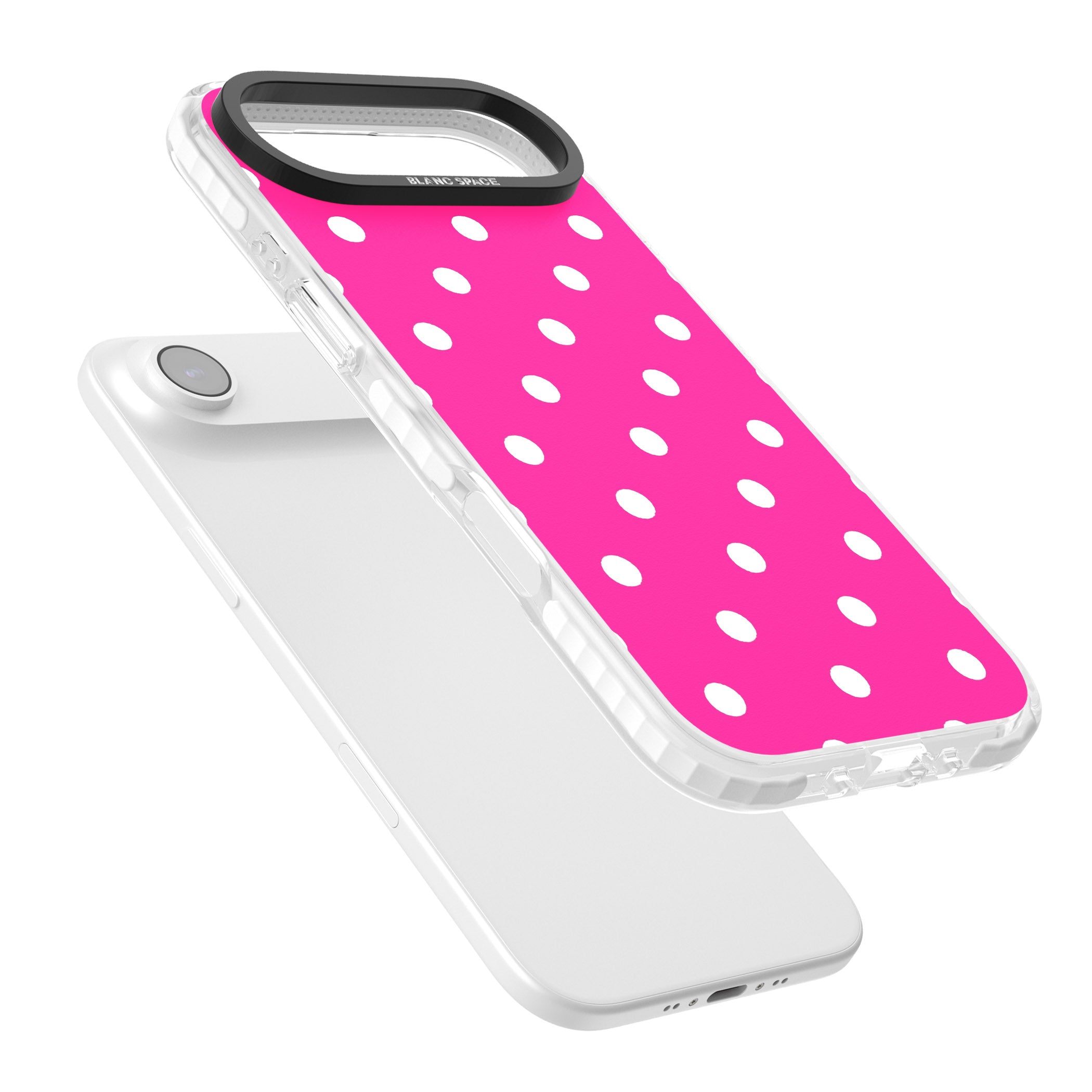 Pink Polka Dot iPhone 17 Air Impact Pro Clear Phone Case Colours