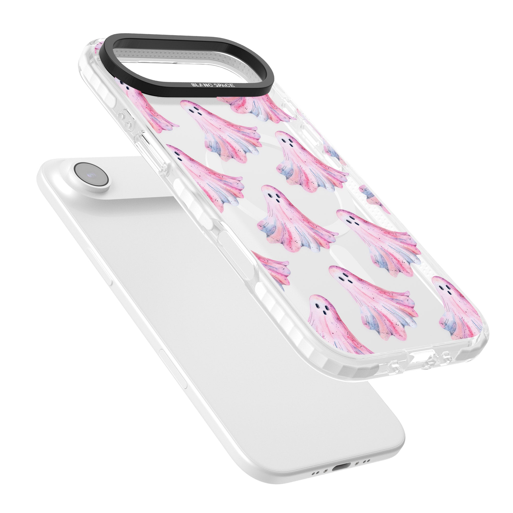 Pink Ghosts iPhone 17 Air Impact Pro Clear Phone Case Colours