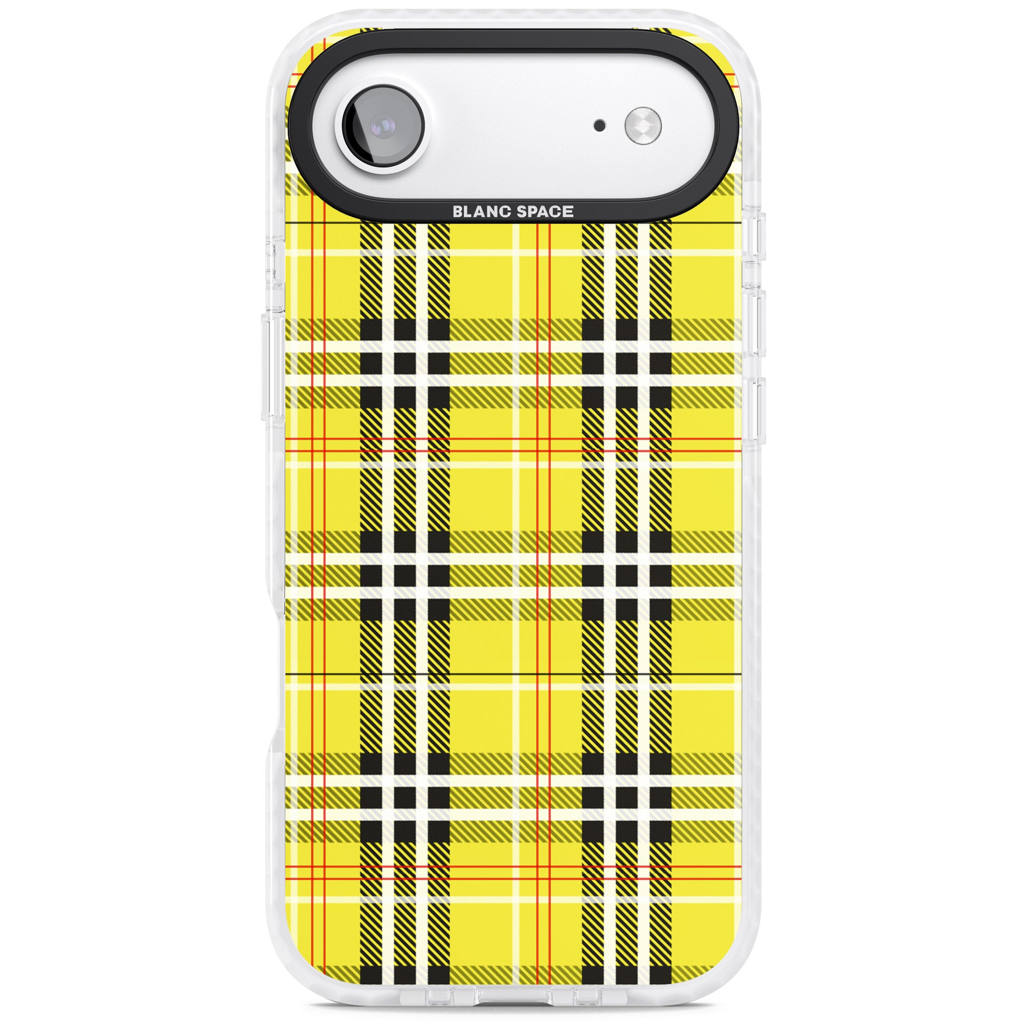Yellow Plaid iPhone 17 Air Impact Pro Clear Phone Case