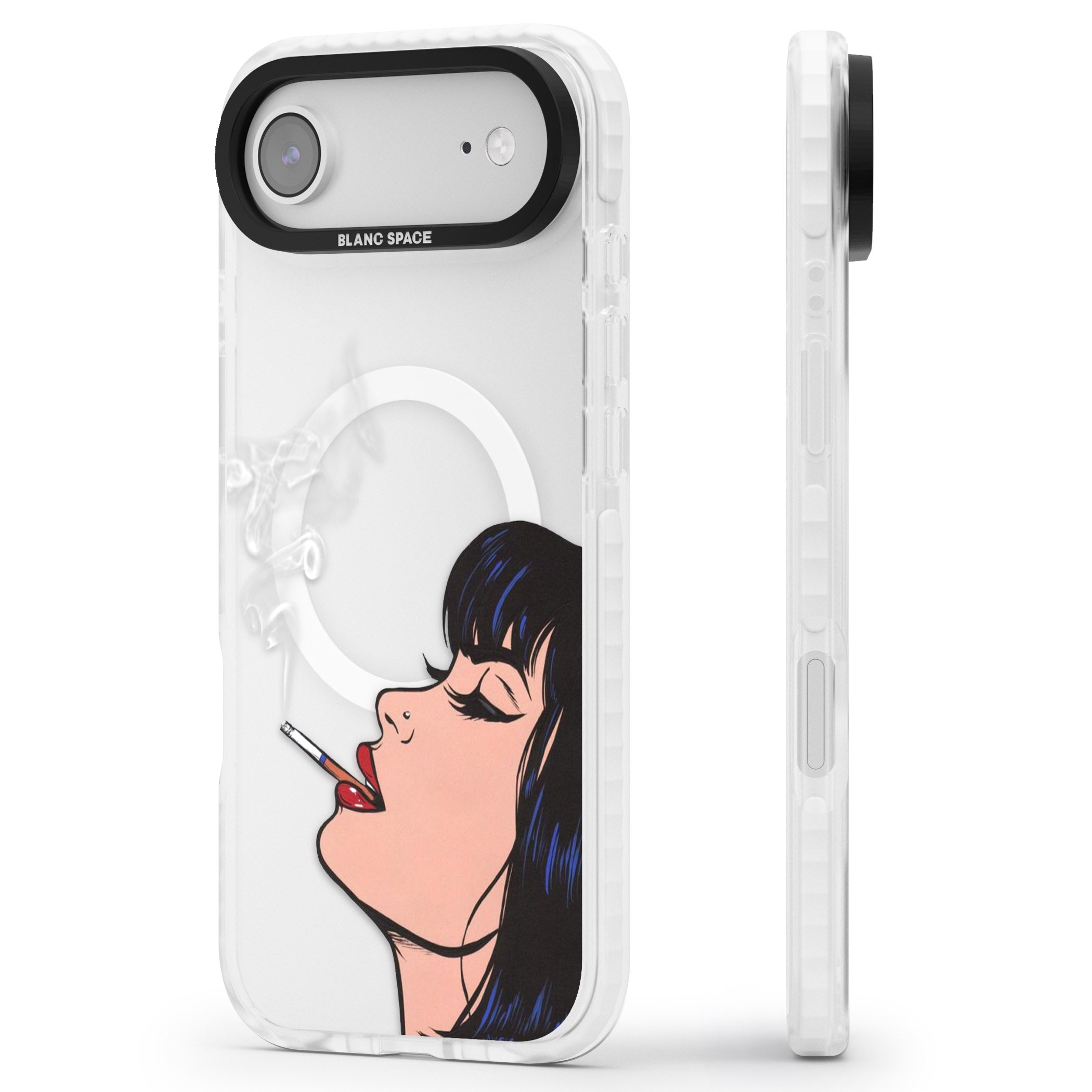 Stress Relief Pop Art iPhone 17 Air Impact Pro Clear Phone Case Side Profile